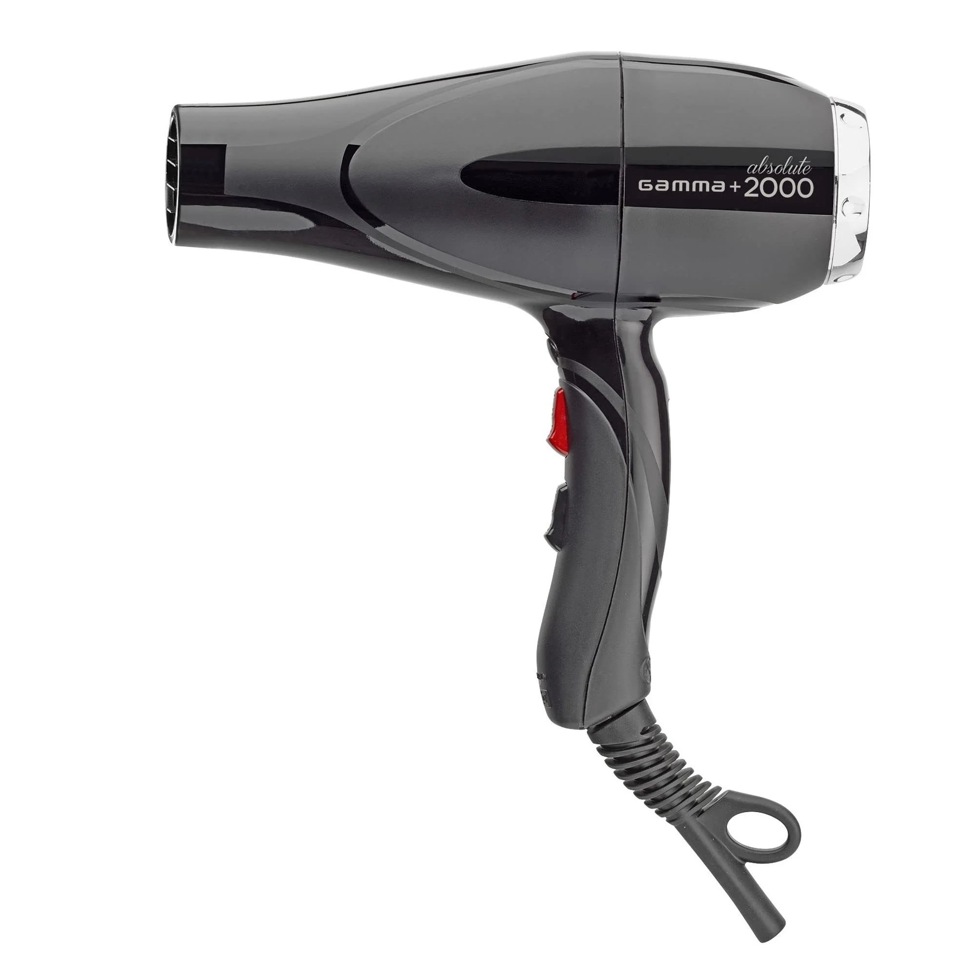 GAMMA+ Professional Absolute 2000 Hair Dryer Black, 2 Concentrator Nozzles - Image 4