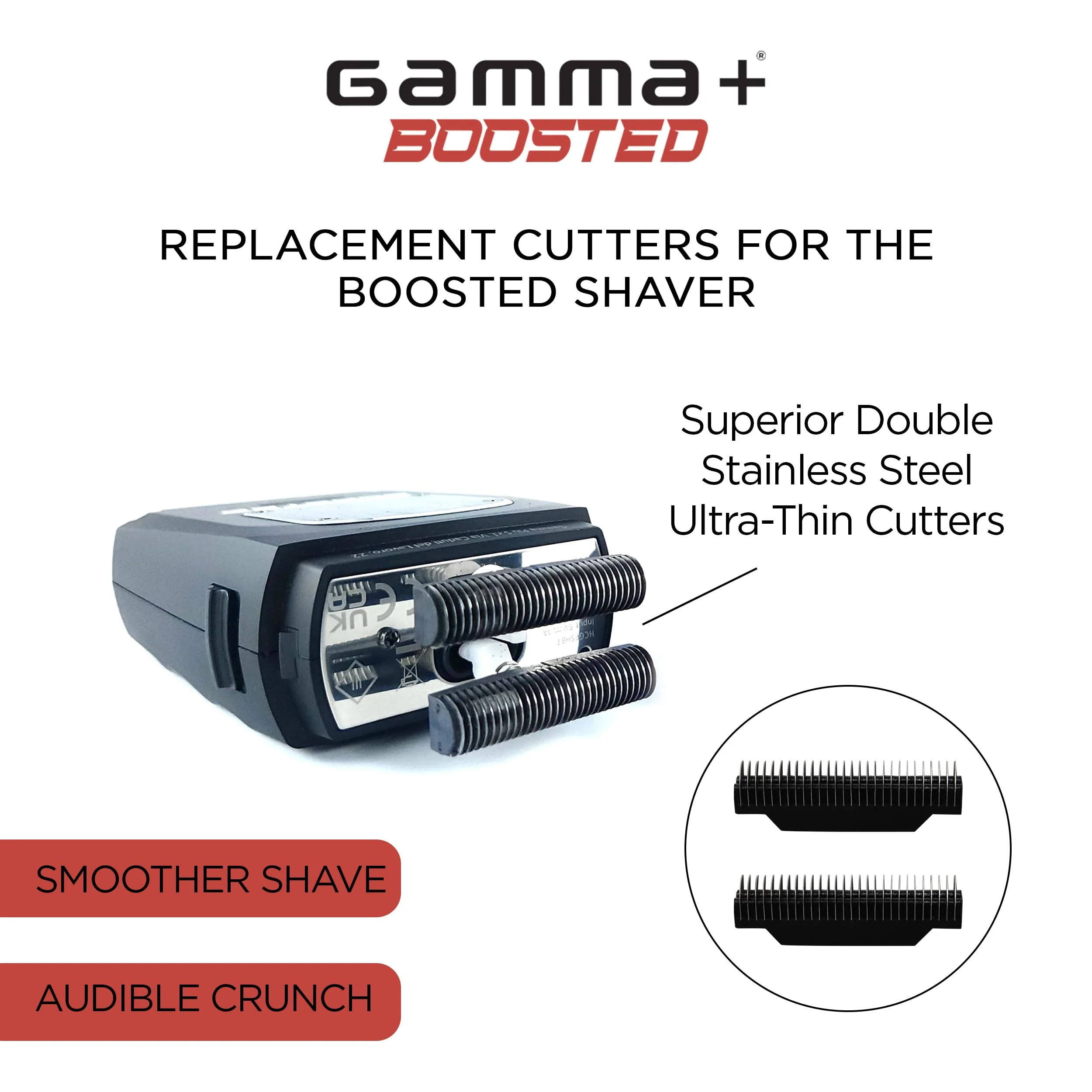 GAMMA+ Replacement Set of 2 Stainless Steel Crunchy Cutters Compatible with Gamma+ Boosted Shaver - Image 2