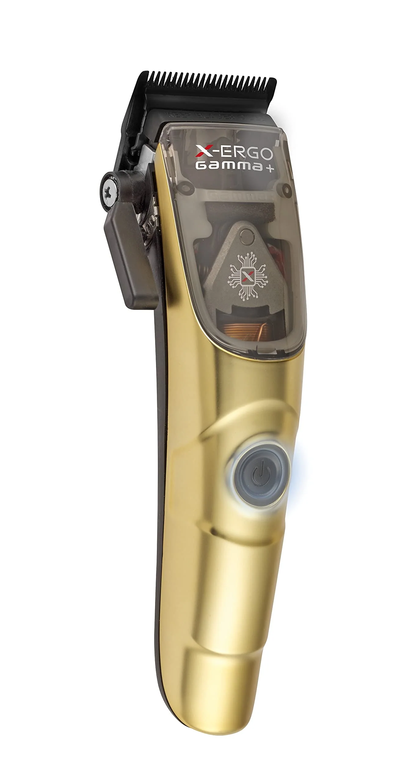 GAMMA+ X-Ergo Professional Cordless Hair Clipper 9V Microchipped Magnetic Motor, 3 Custom Lids in Matte Chrome, Gold, Rose Gold - Image 6