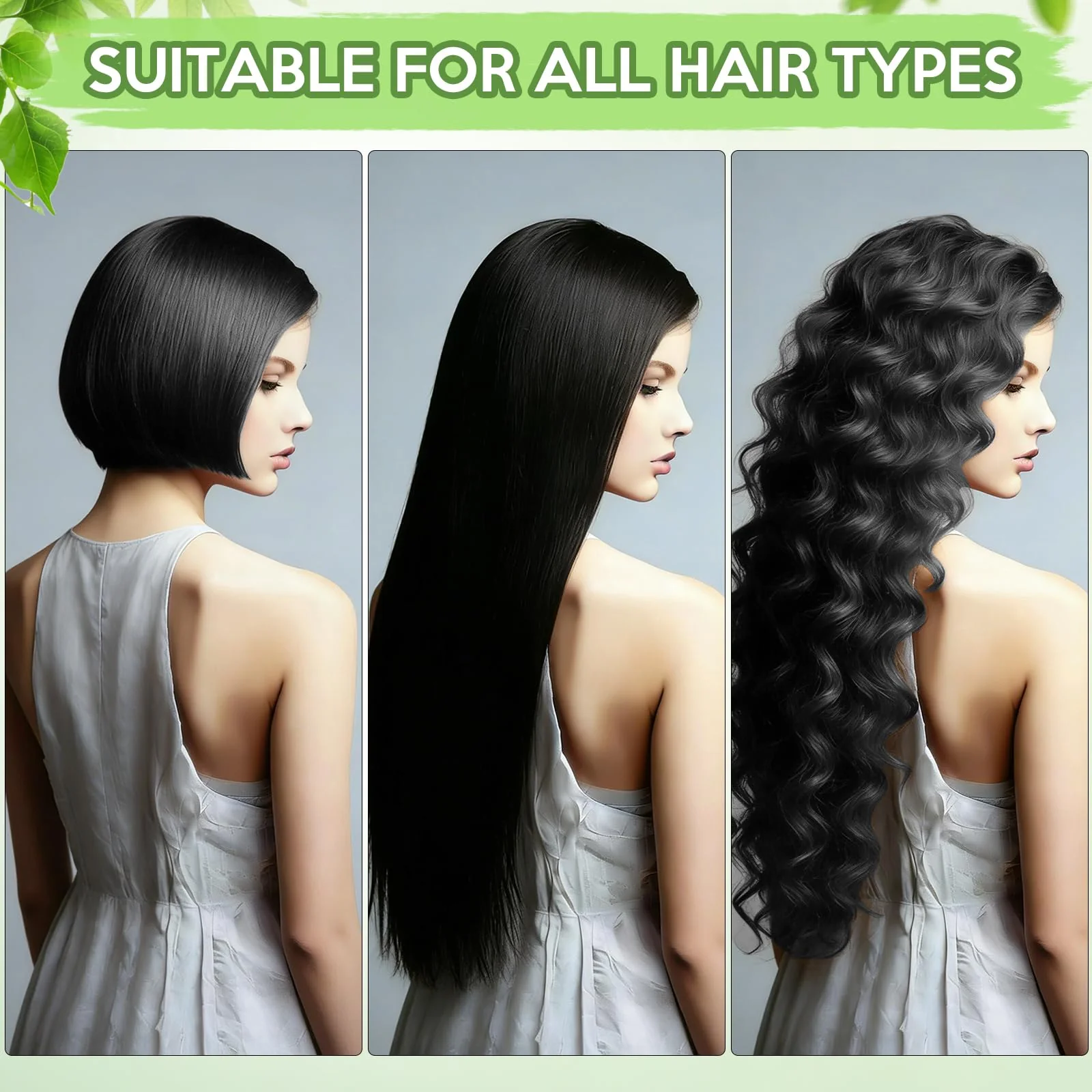 GDRFNP Black Hair Dye Shampoo 3 in 1, Herbal Shampoo Hair Dye for Women Men, Grey Coverage Shampoo 16.9fl oz - Image 6