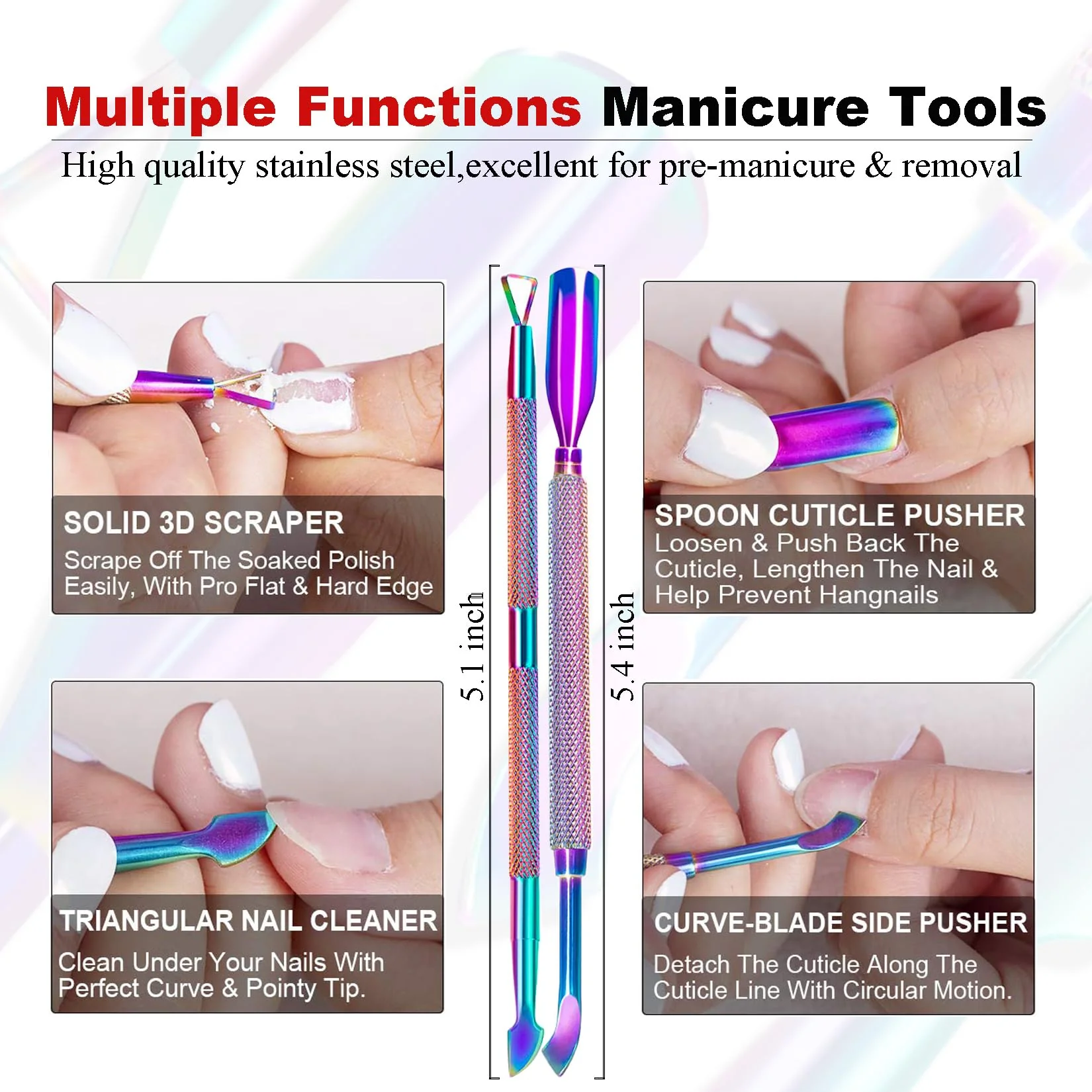 Gel Nail Polish Remover - Gel Polish Remover Kit with Cuticle Oil & Latex Tape & Colored Peel Off Manicure Tools, Gel Remover for Nails 2-5 Minutes, No Soaking,Wrapping - Image 8