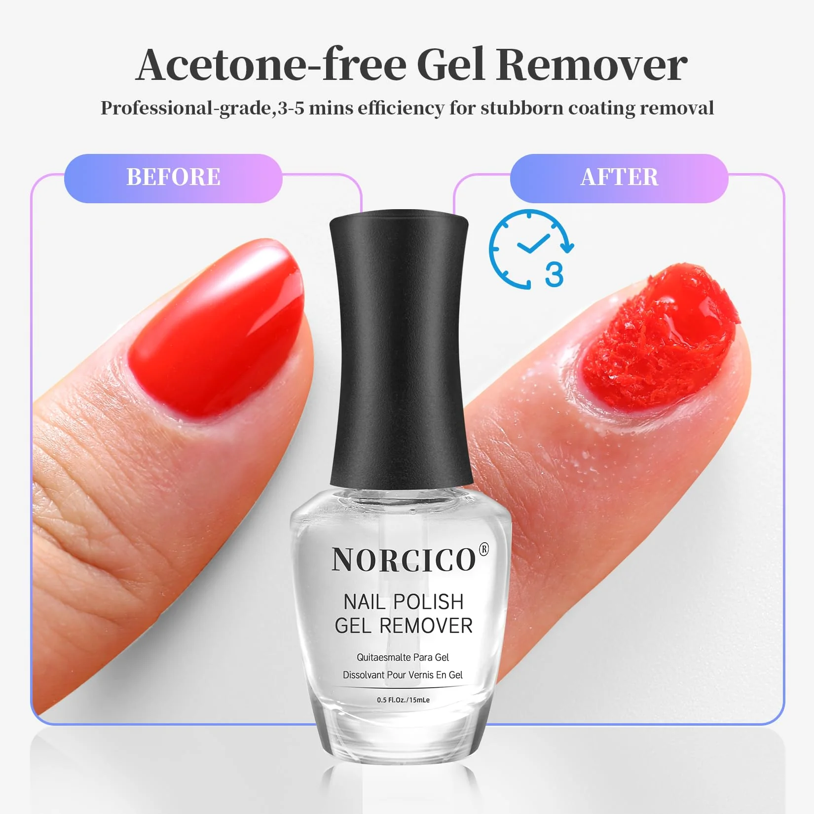 Gel Polish Remover, Cuticle Oil for Nails (10ml) & Pro-Tools, Fast-Acting Gel Nail Remover (15ml) Works in 2-5 Mins, No Soak for Salon-Quality At-Home Manicure, Gentle Formula with Moisturizing Care - Image 6