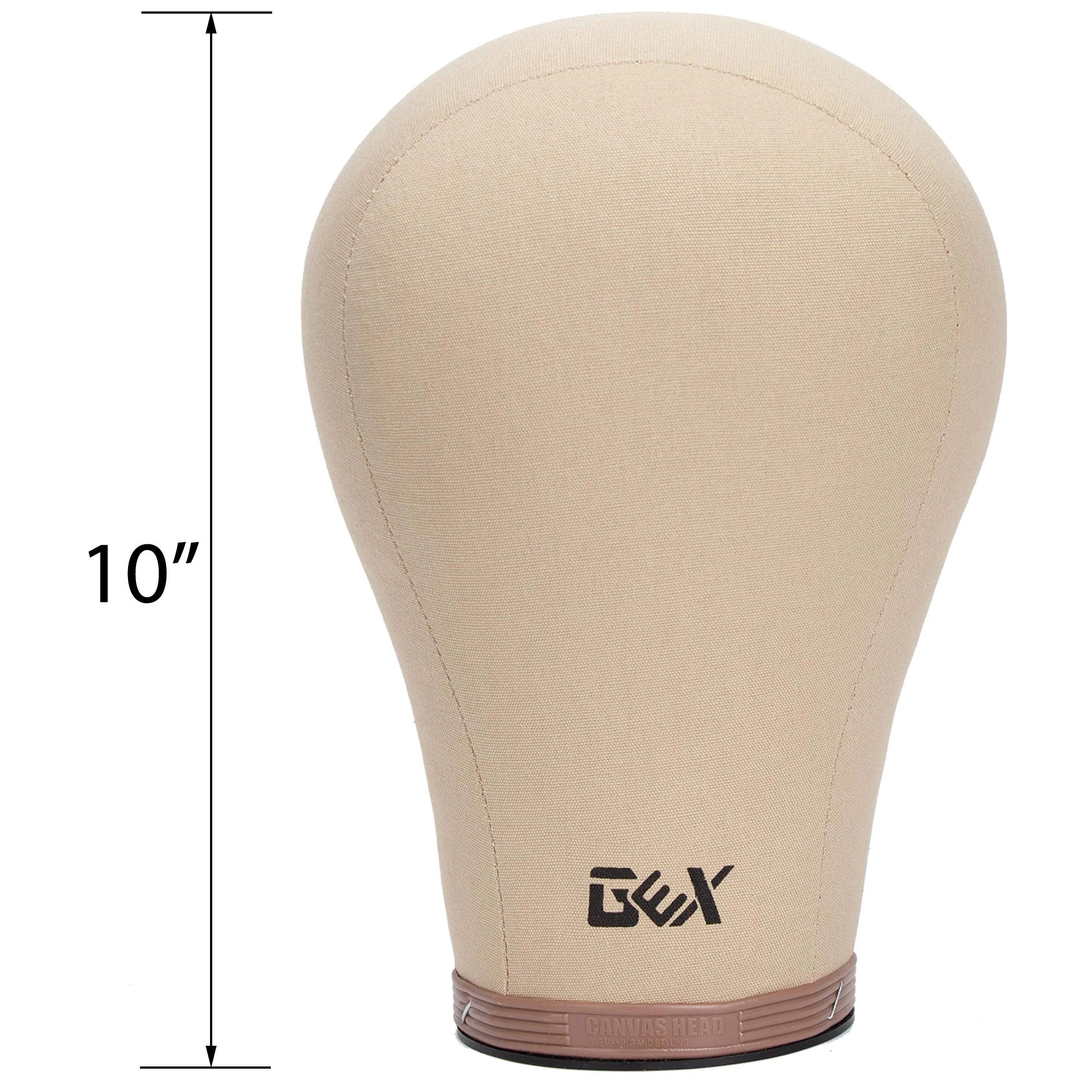 GEXWORLDWIDE GEX 20"-24" Cork Canvas Block Head Mannequin Head Wig Display Styling Head With Mount Hole (Light Brown, 22") - Image 7