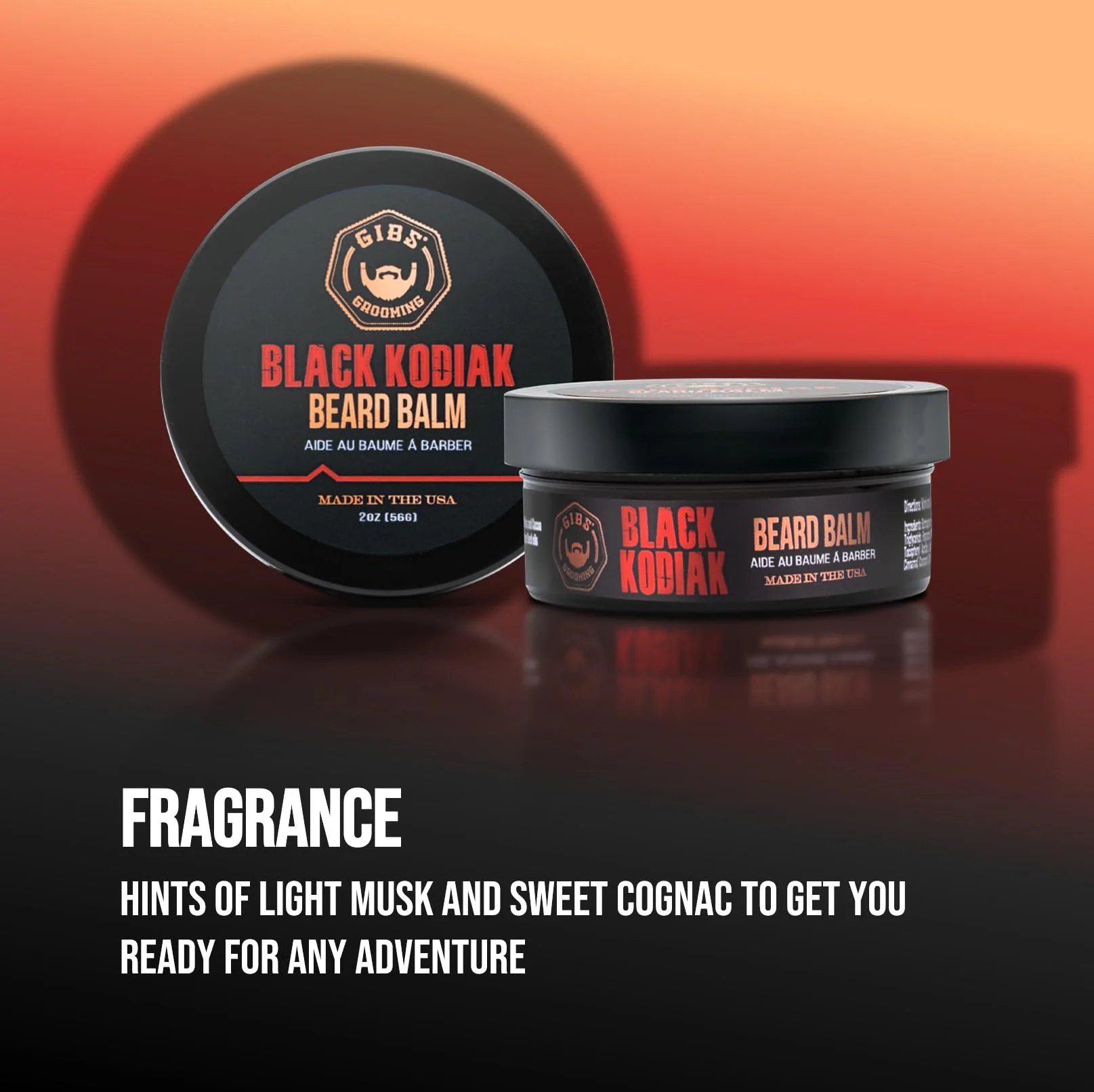 GIBS Grooming Black Kodiak Beard Balm Aid, 2 oz - Image 3