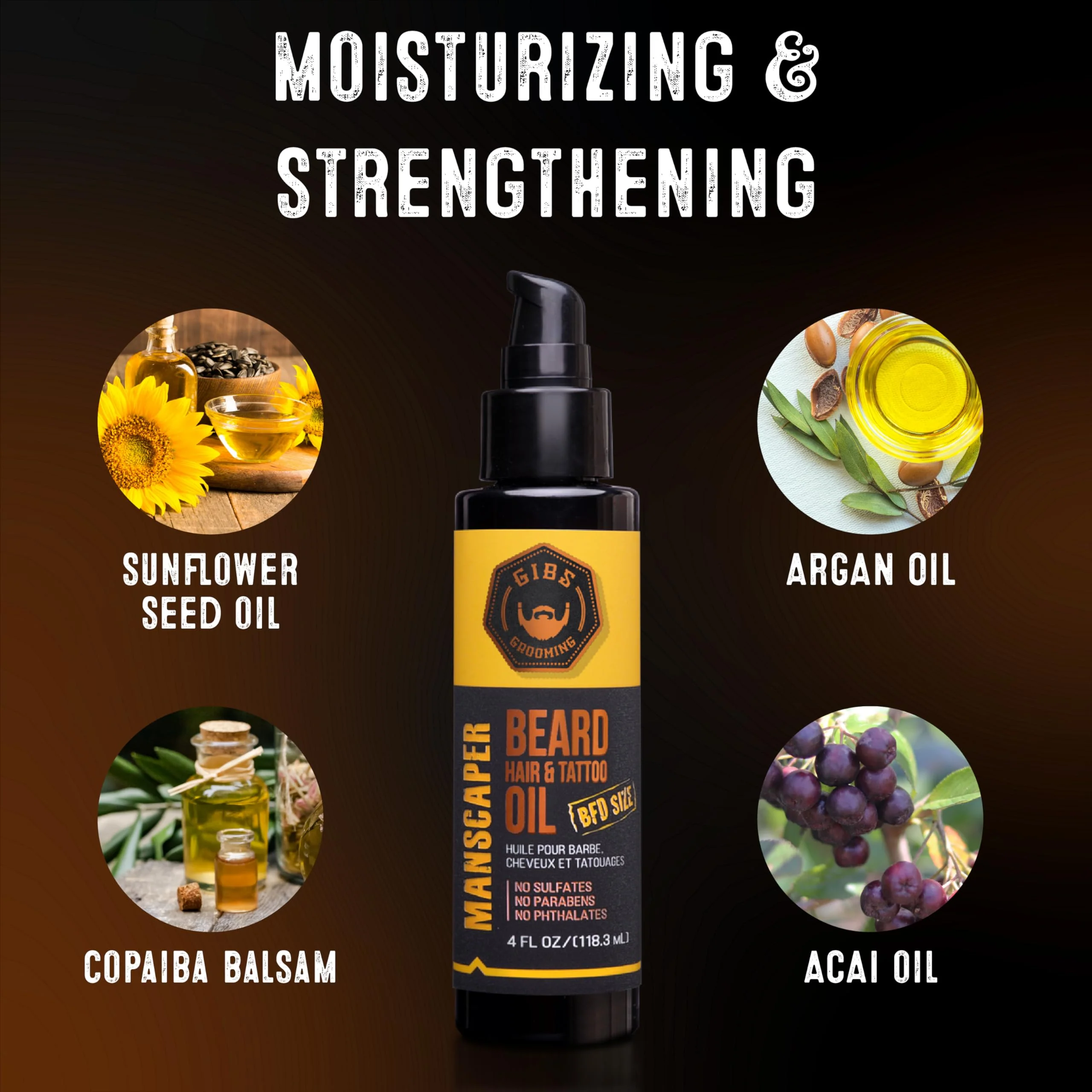 GIBS Grooming Colorado Kid Hair, Beard & Tattoo Oil, 1 Fl Oz - Image 5
