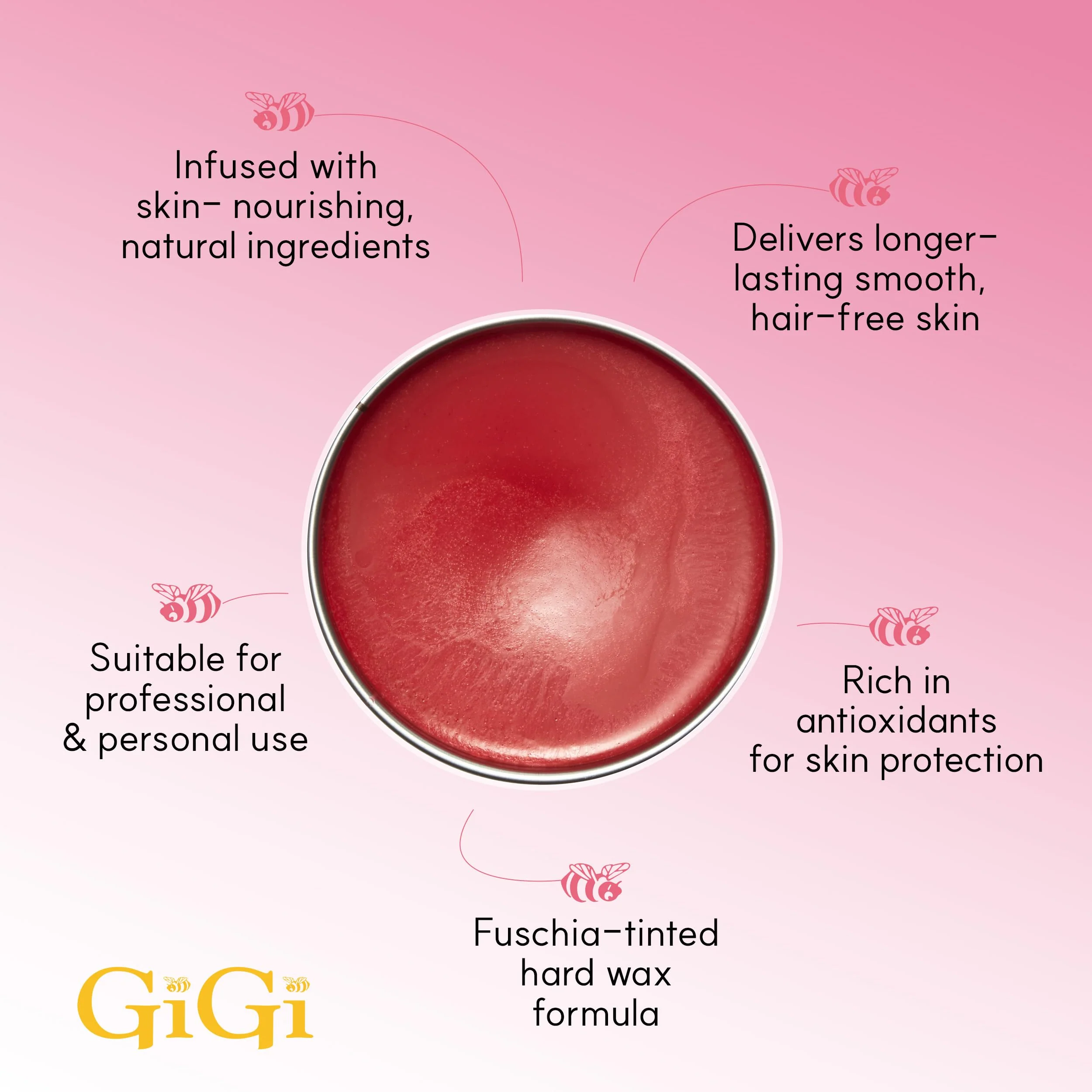 Gigi Neon Hard Wax – Dragonfruit, Stripless Wax for Hair Removal, Ideal for Sensitive Skin, 14 Oz - Image 4