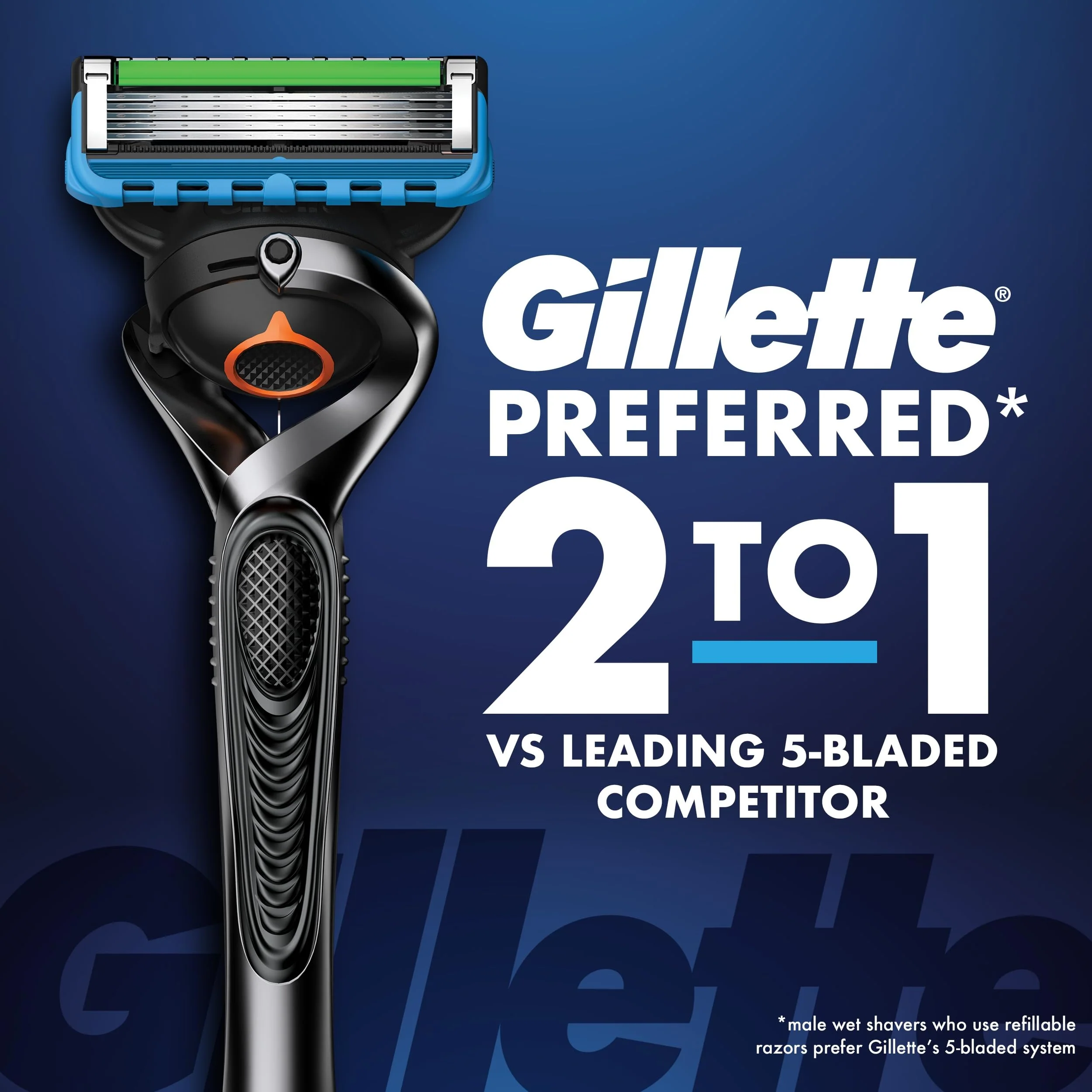 Gillette ProGlide Shield Men's Razor, 5-Blade Razor with Precision Trimmer, 1 Handle and 4 Refills - Image 2