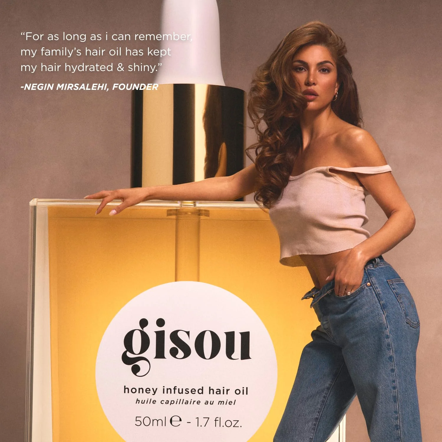 Gisou Honey Infused Hair Oil Mini - Hydrating & Frizz Control Treatment with Mirsalehi Honey, Adds Shine & Heat Protectant for All Hair Types, 0.7 Fl Oz - Image 7