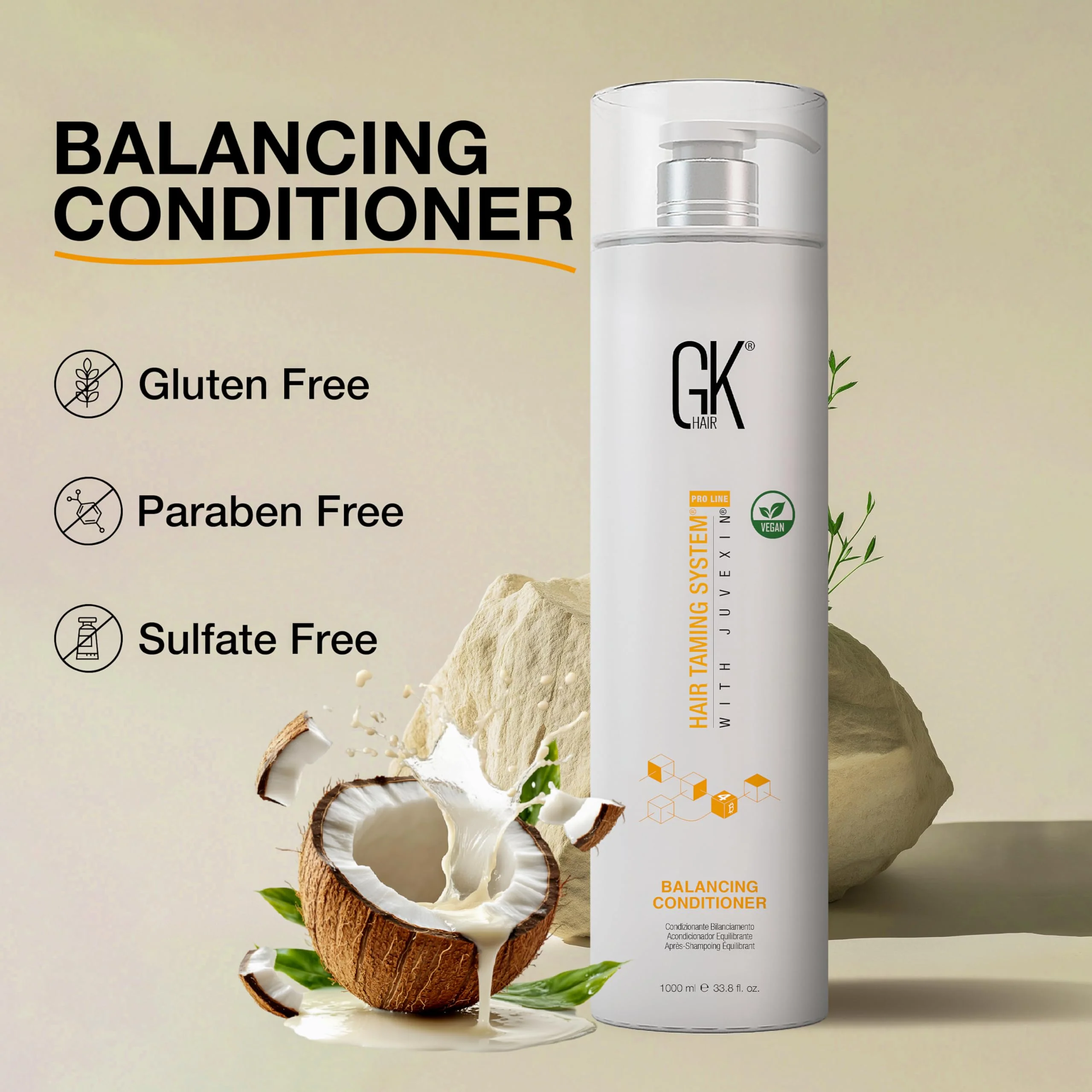 GK HAIR Global Keratin Balancing Conditioner (33.8 Fl Oz/1000ml) For Oily & Color Treated Hair Daily Use After Shampoo Conditioning Deep Cleanser & Impurities Remover Restores pH Levels - Image 6