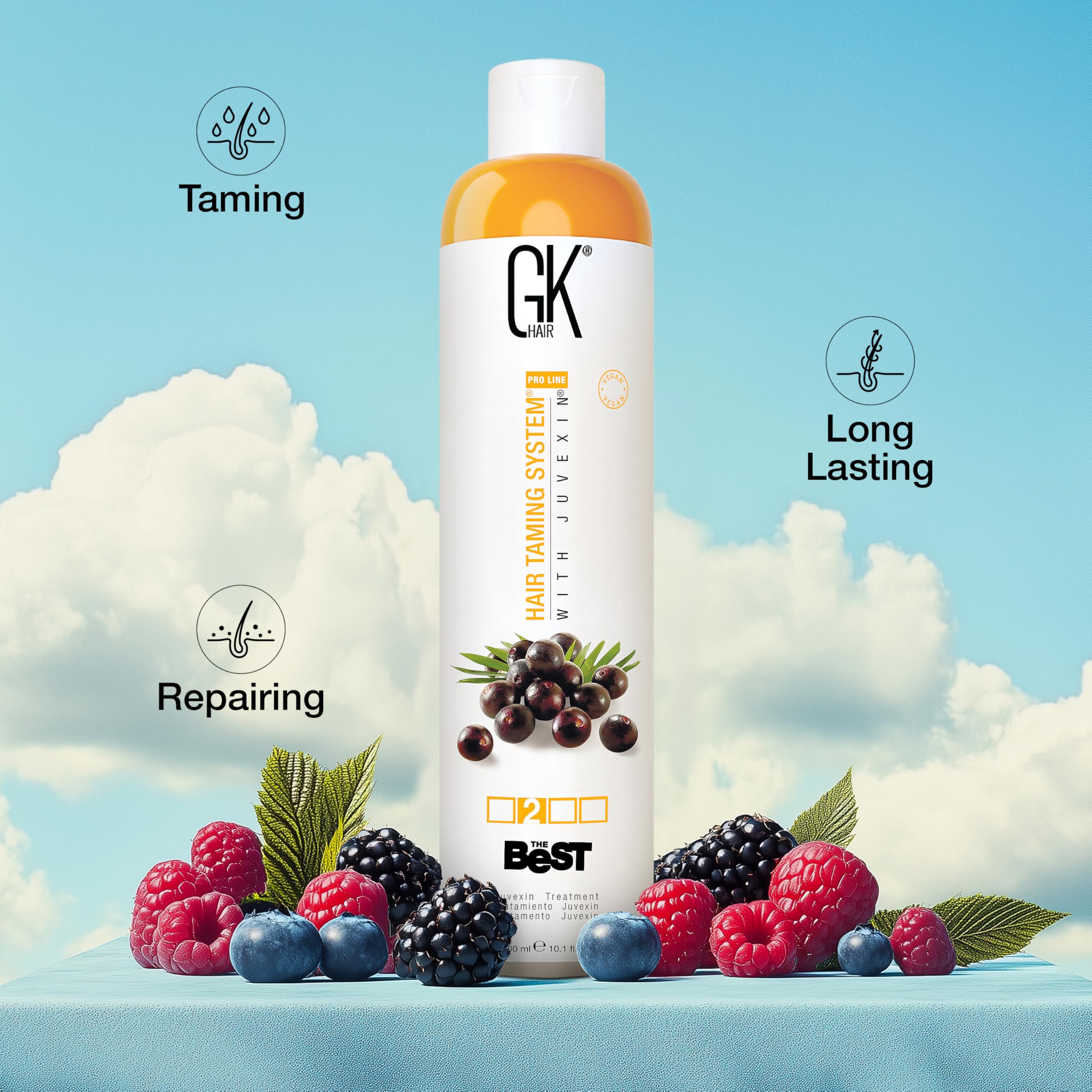GK HAIR Global Keratin The Best Keratin Treatments 300ml (ACAI 300ml) - Image 3