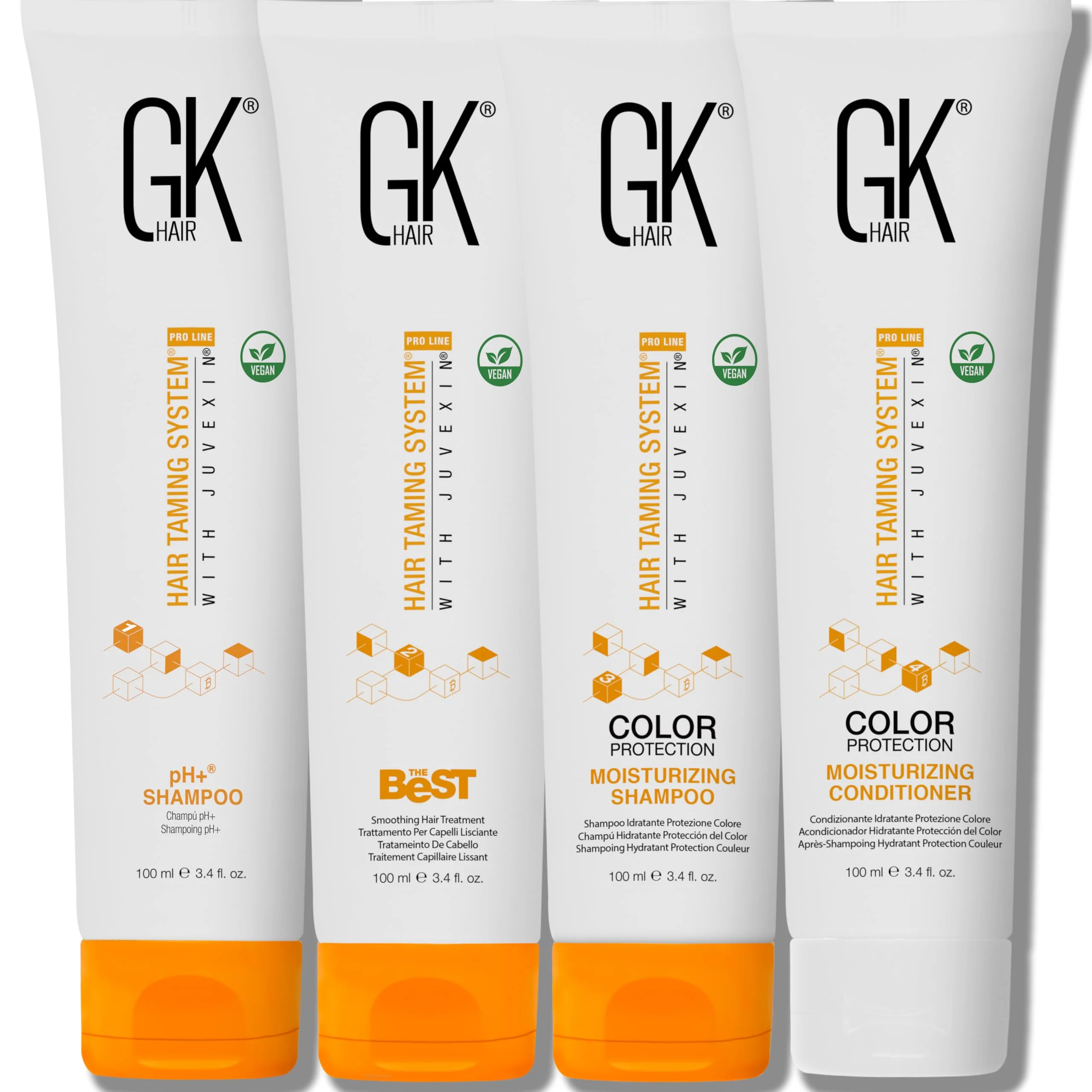 GK HAIR Global Keratin The Best Smoothing Keratin Treatment Kit (3.4 Fl Oz/100ml) Professional Brazilian Complex Blowout Straightening For Silky Smooth & Frizzy Hair - Image 2