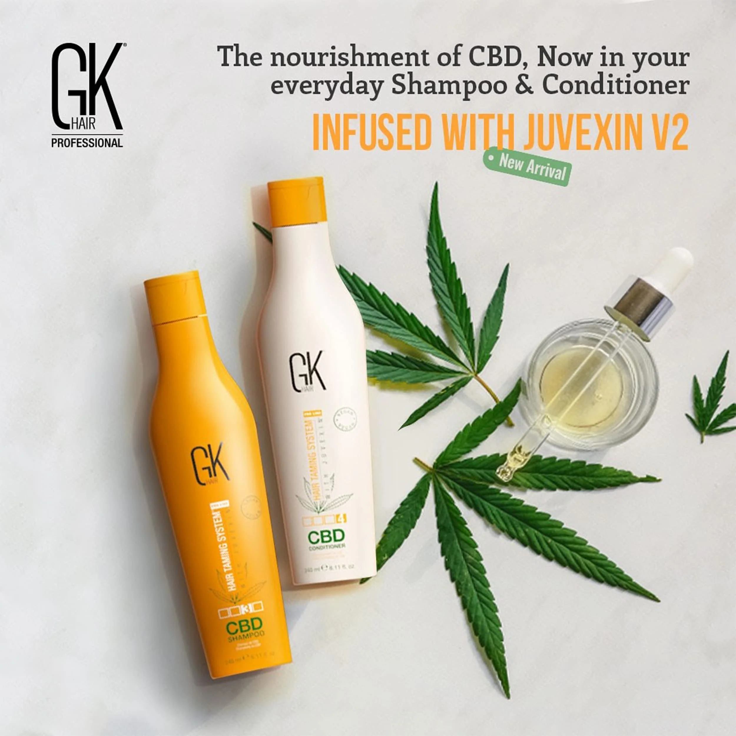 GK HAIR Hemp Shampoo and Conditioner Sets Hydrating Strengthening Color Treated Damaged Repair Provides Nourishing & Shine Natural Organic Vegan Sulfate Paraben Free (Duo) - Image 6
