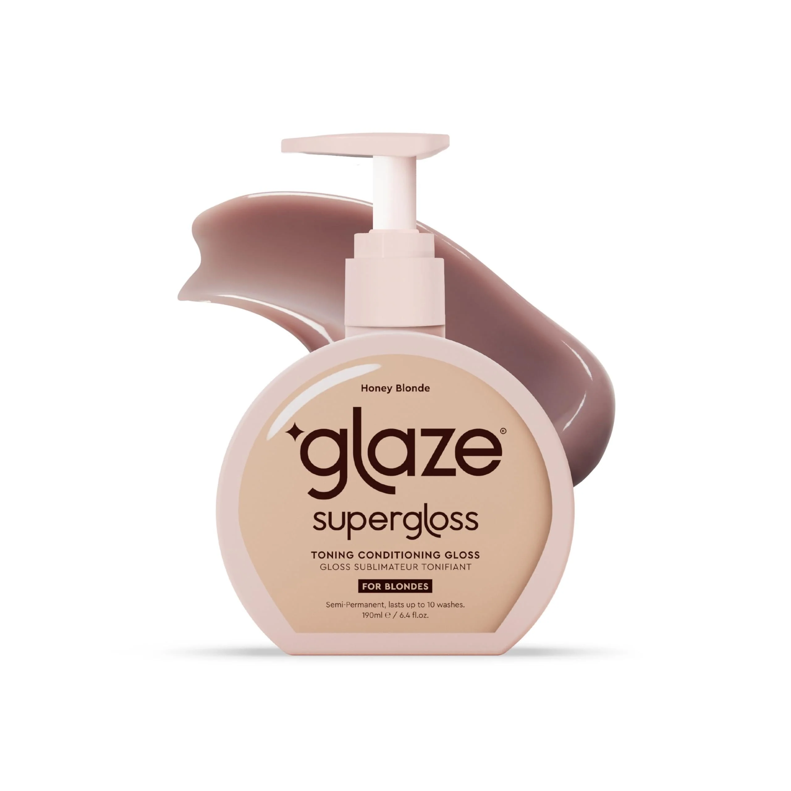 Glaze Supergloss Color Conditioning Gloss – Hydrating Semi-Permanent Color Hair Gloss & Shine Boost – Color Depositing Mask - Vegan, Cruelty-Free – 6.4 Fl Oz - Pearl Blonde - Purple Toner
