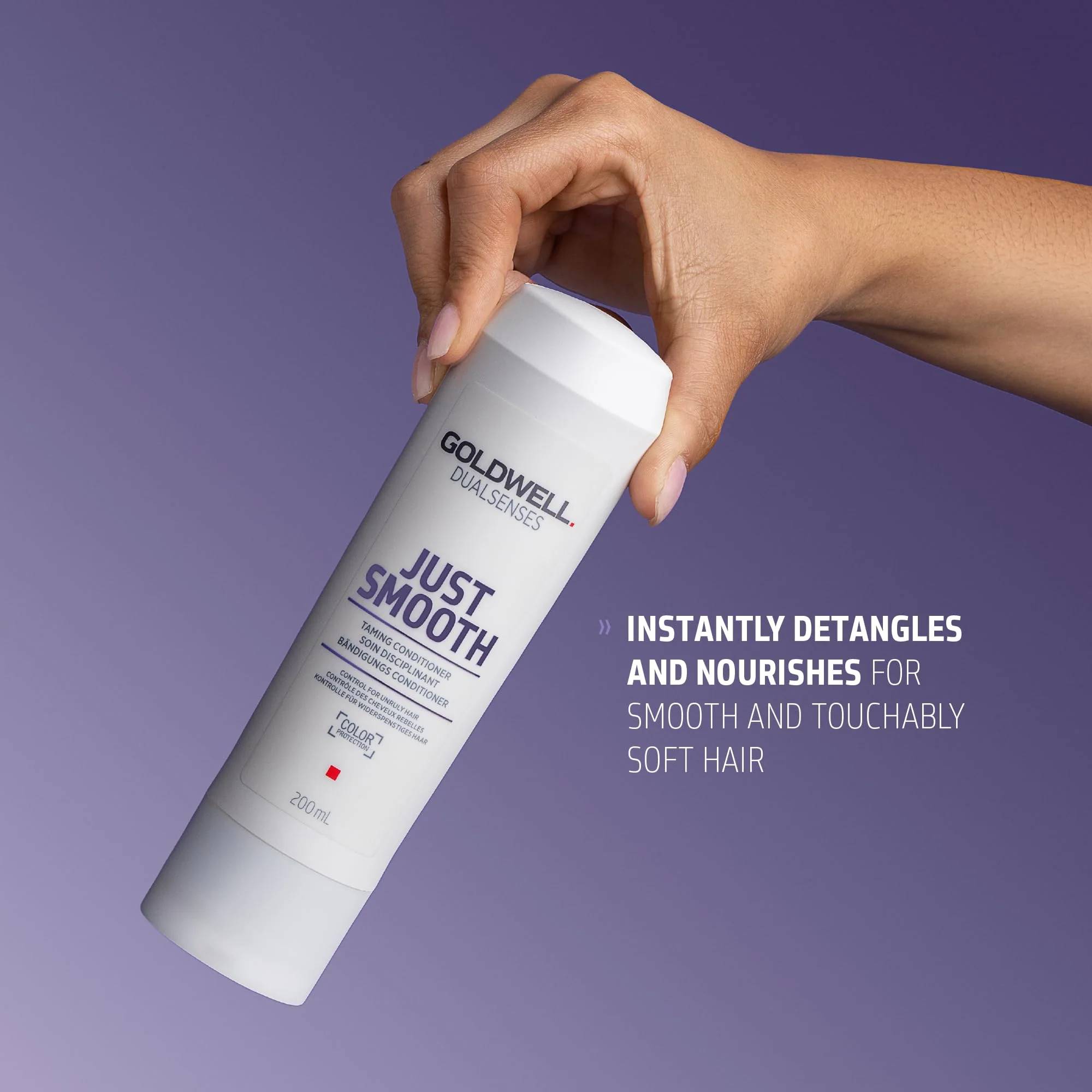 Goldwell Dualsenses Just Smooth Taming Anti-Frizz & Humidity Control Conditioner 1L - Image 4