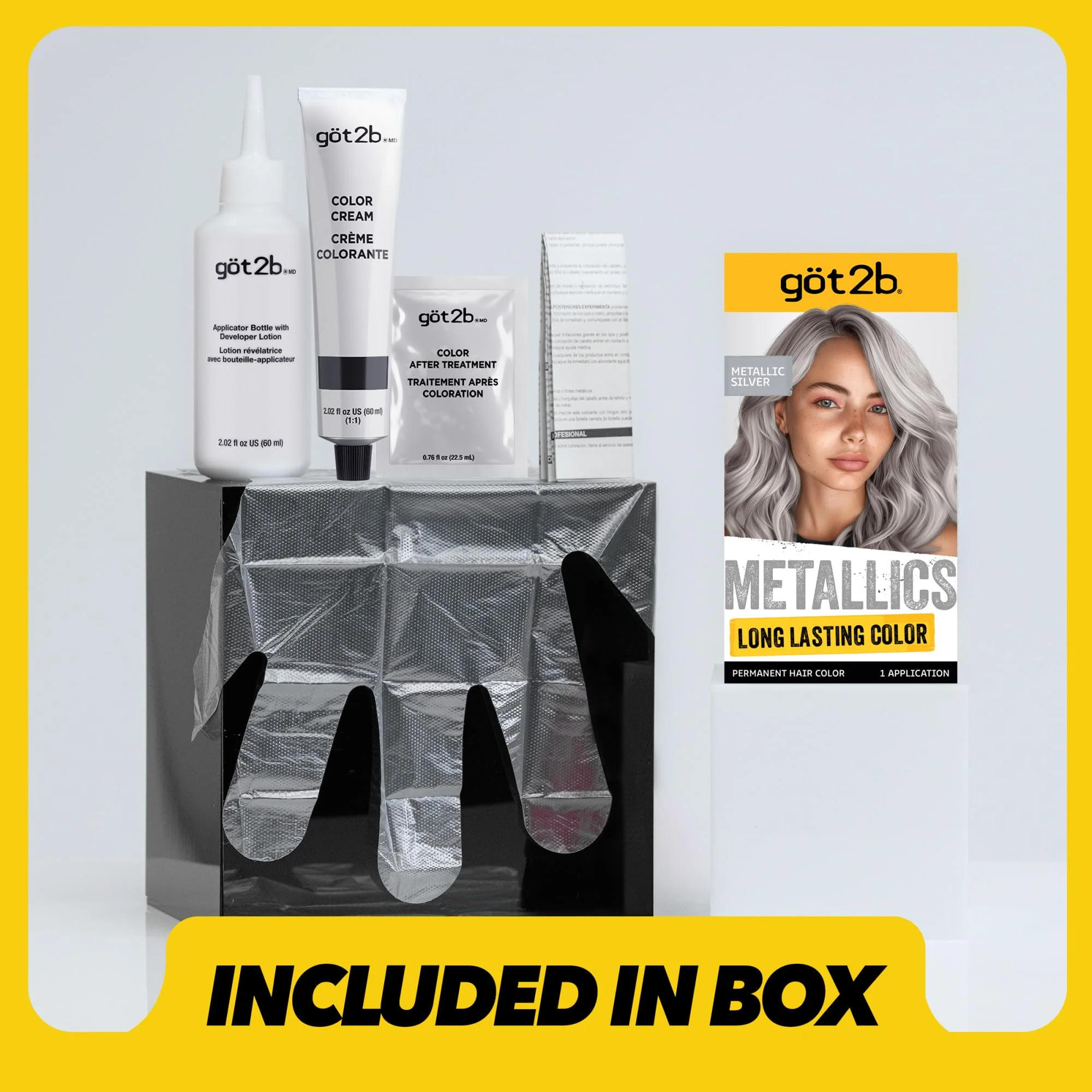 Got2b Metallics Permanent Hair Color, M71 Metallics Silver - Image 7