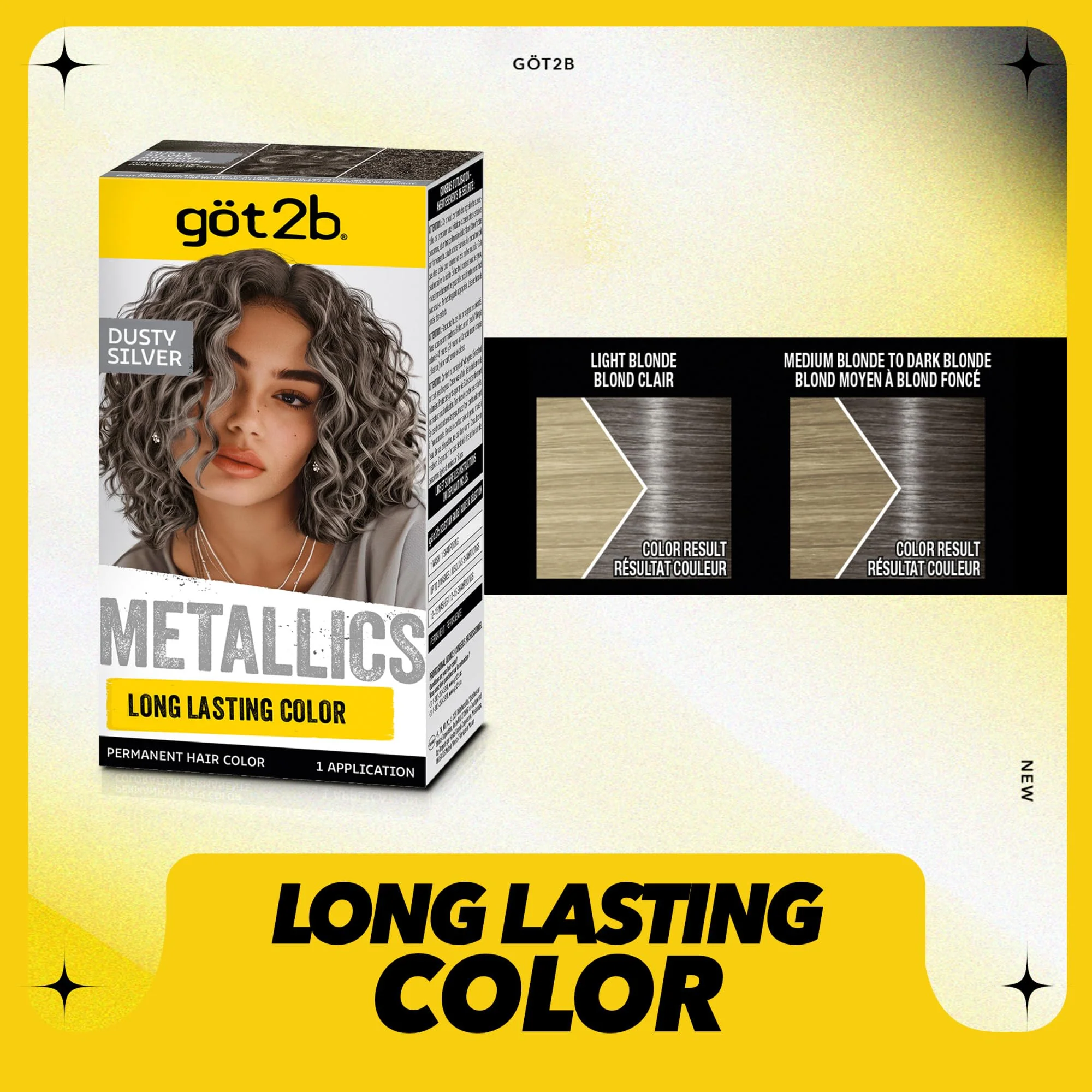 Got2b Metallics Permanent Hair Color, M72 Dusty Silver - Image 3