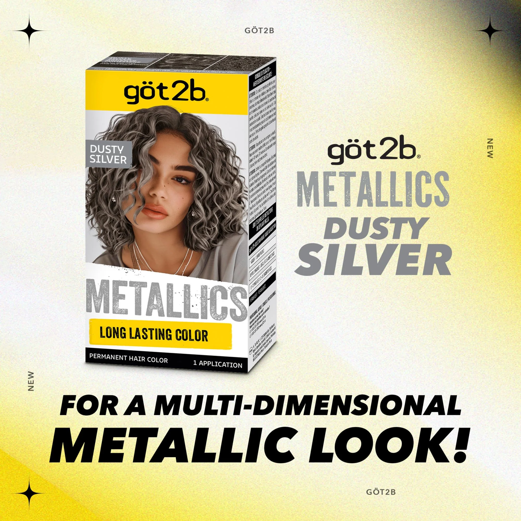 Got2b Metallics Permanent Hair Color, M72 Dusty Silver - Image 8