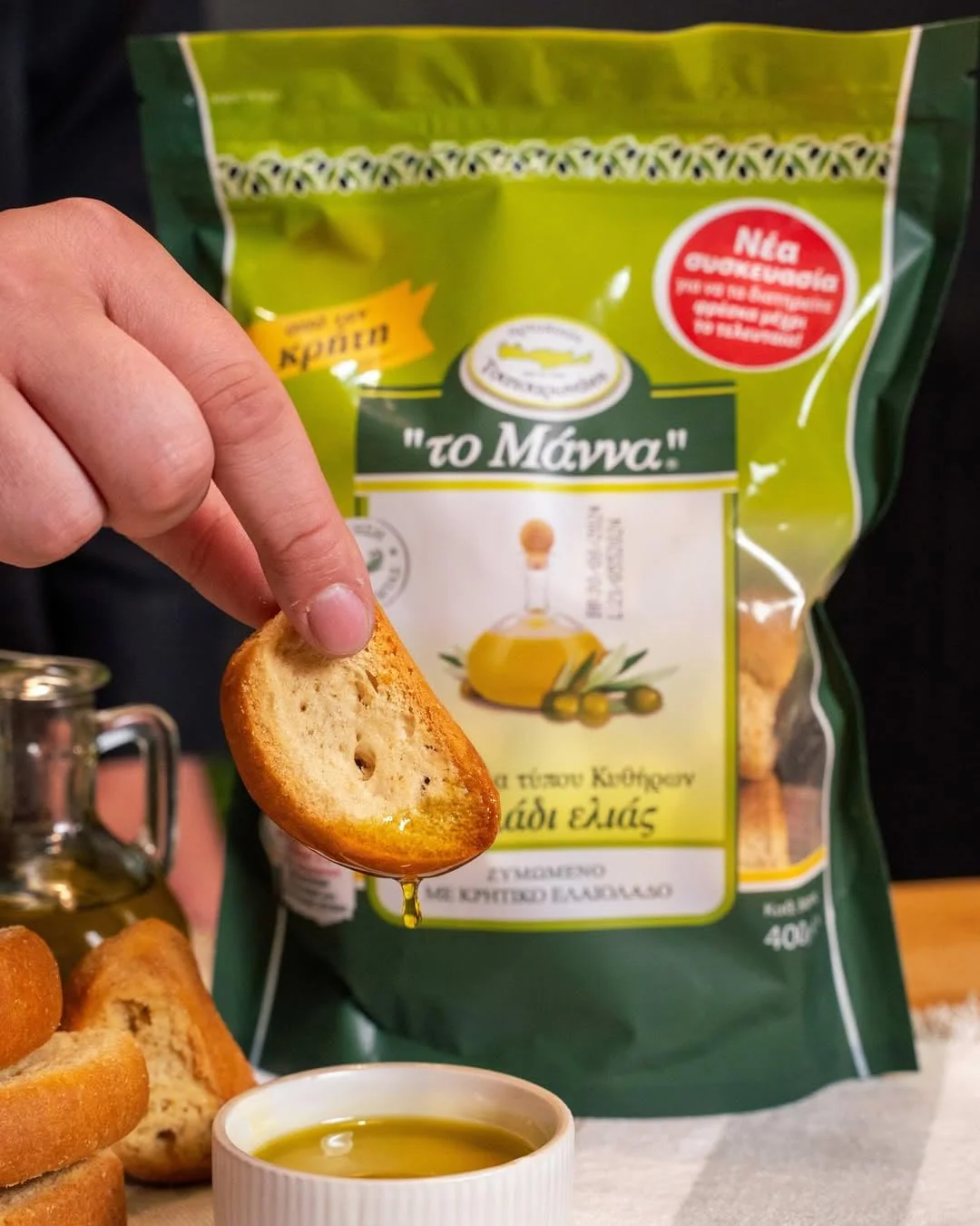 Greek Manna Olive Oil Kythirian style Rusks from Crete, 500 grams - Image 3