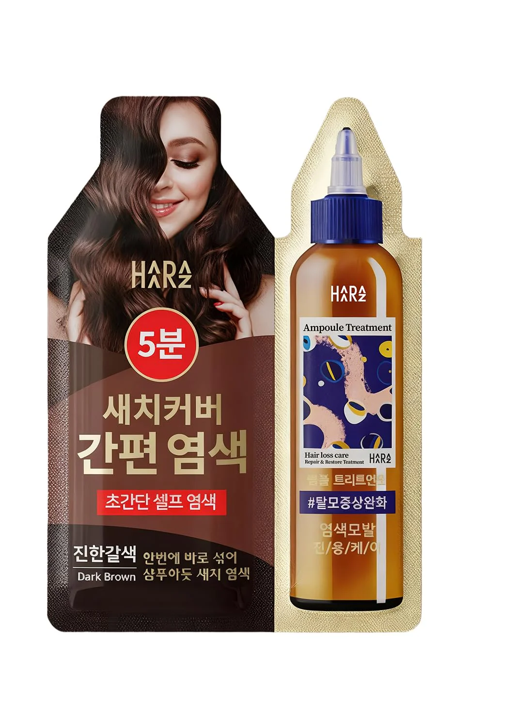 HAARAZ Hair Dye + Ampoule Anti Hair Loss Treatment, Permanent Hair Color, 100% Gray Coverage, 2-Step Shampoo + 5-Minute Hair Color for Women & Men & Scalp Care Formula (BLACK) - Image 9