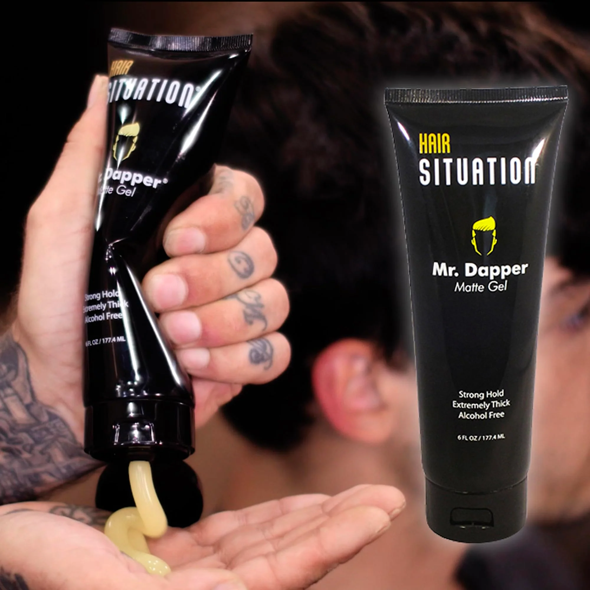 Hair Situation Mr. Dapper Matte Look Strong Hold Styling Hair Gel for Men, Anti-Humidity Shield, Anti-Frizz and Fly Away, Alcohol-Free, No Flake Formula Made with Vitamins to Strengthen Hair, 6 Fl Oz - Image 6