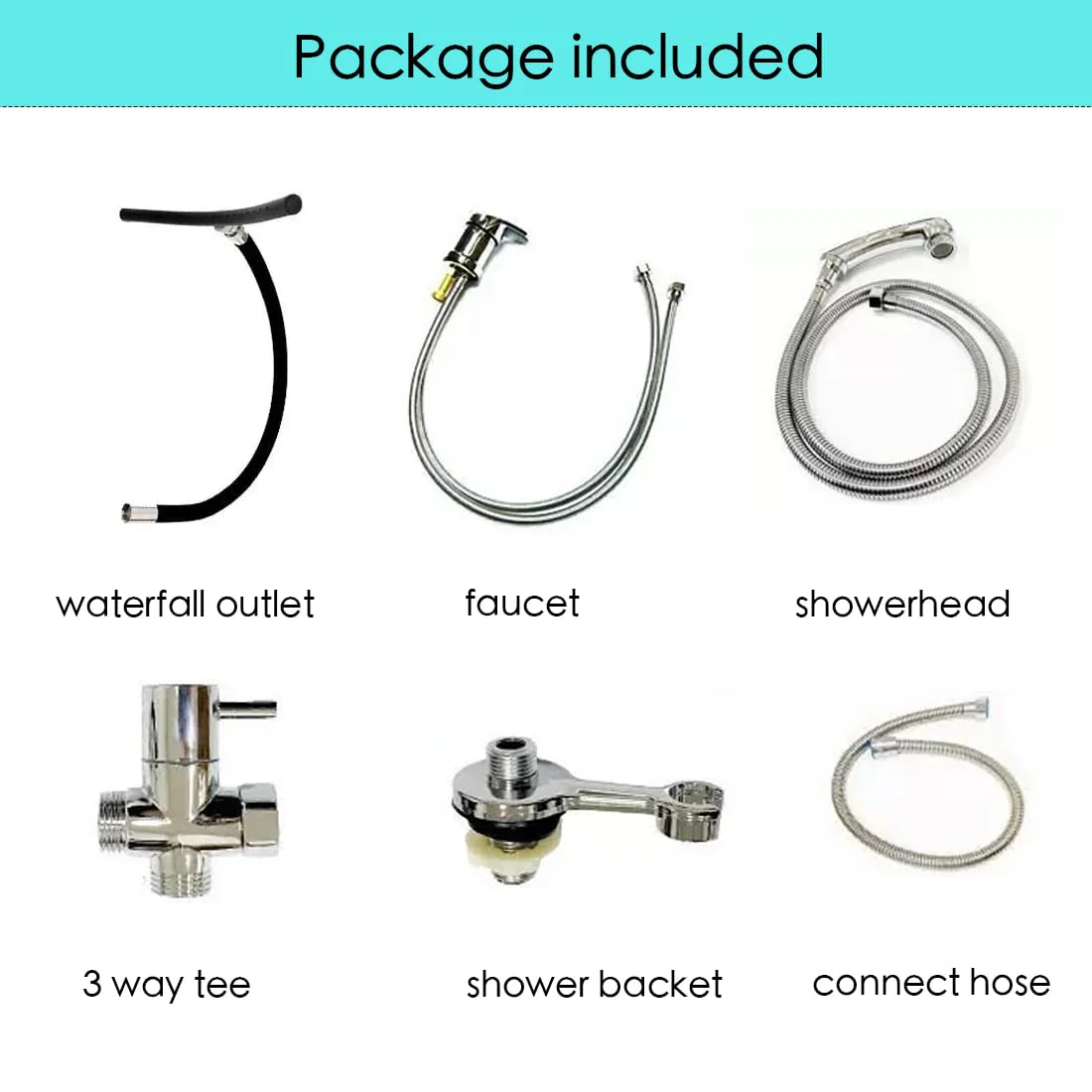 Hair Washing Equipment with Faucet for Baber Shop, Hair Salon Tools for Waterfall Outlet, Shampoo Bowl Accessories, Scalp Massag，Adjustable and Flexible, Black - Image 5