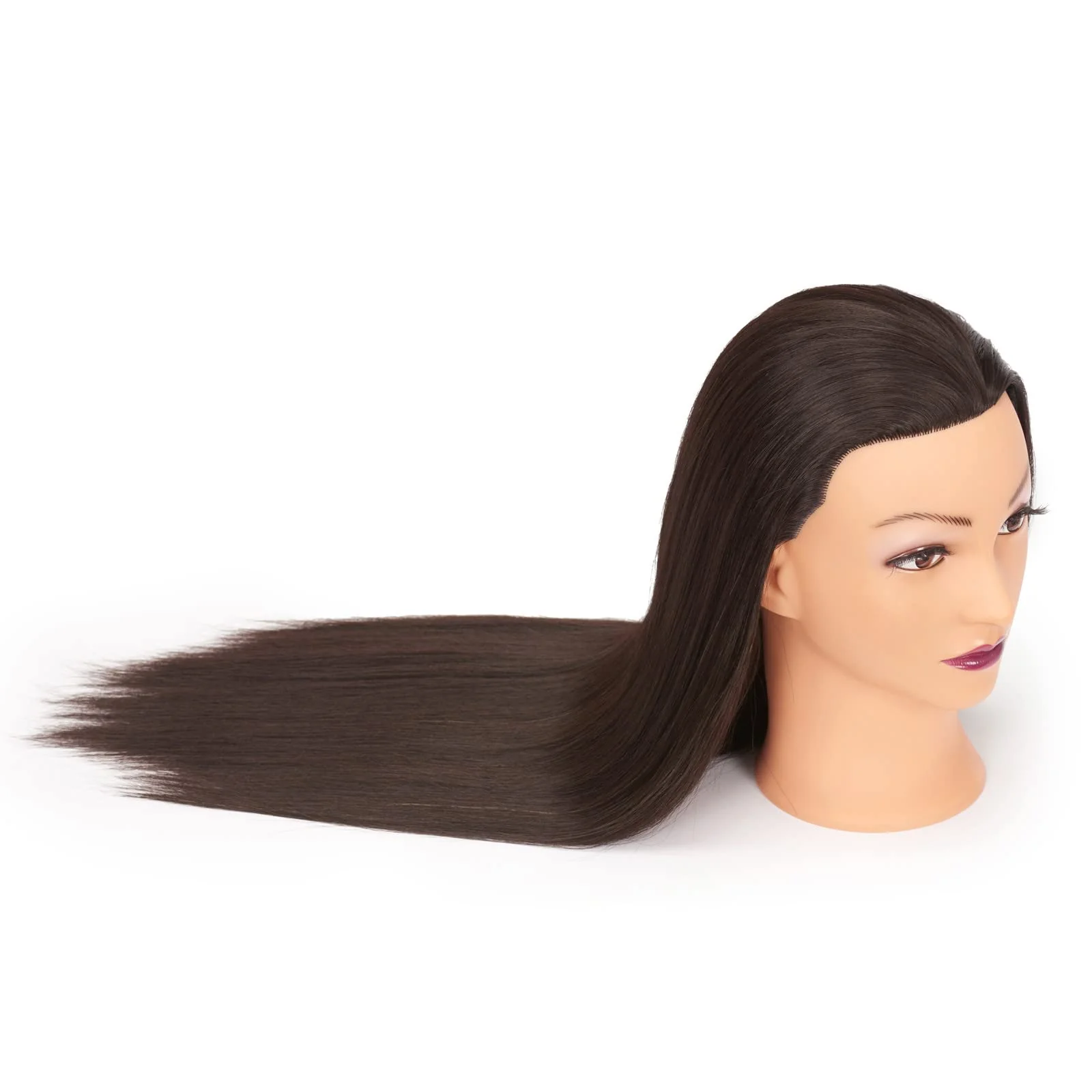 Hairginkgo Mannequin Head 26"-28" Synthetic Fiber Training Head Braiding Head Hair Styling Manikin Cosmetology Doll Head Hairdresser Training Model for Cutting Braiding Practice with Clamp 92022LB0220 - Image 5