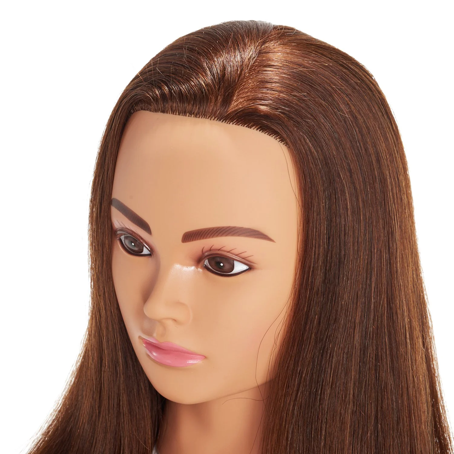 Hairingrid Mannequin Head 20"-22" 100% Human Hair Hairdresser Cosmetology Mannequin Manikin Training Head Hair and Free Clamp Holder (1906LB0414) - Image 8