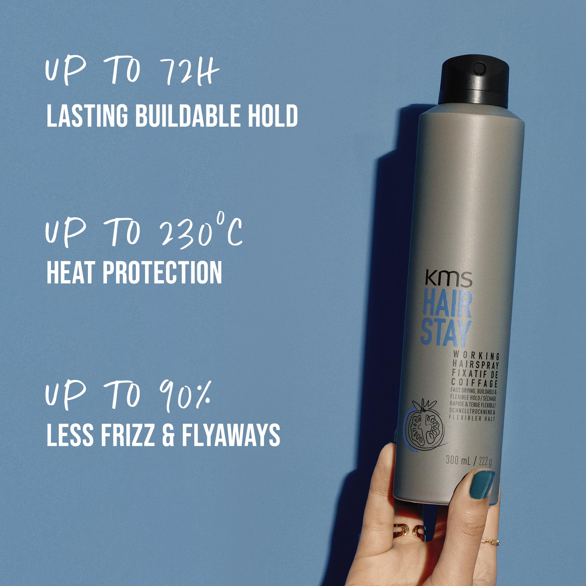 HairStay Working Hairspray, Lasting Buildable Hold, 75ml - Image 5