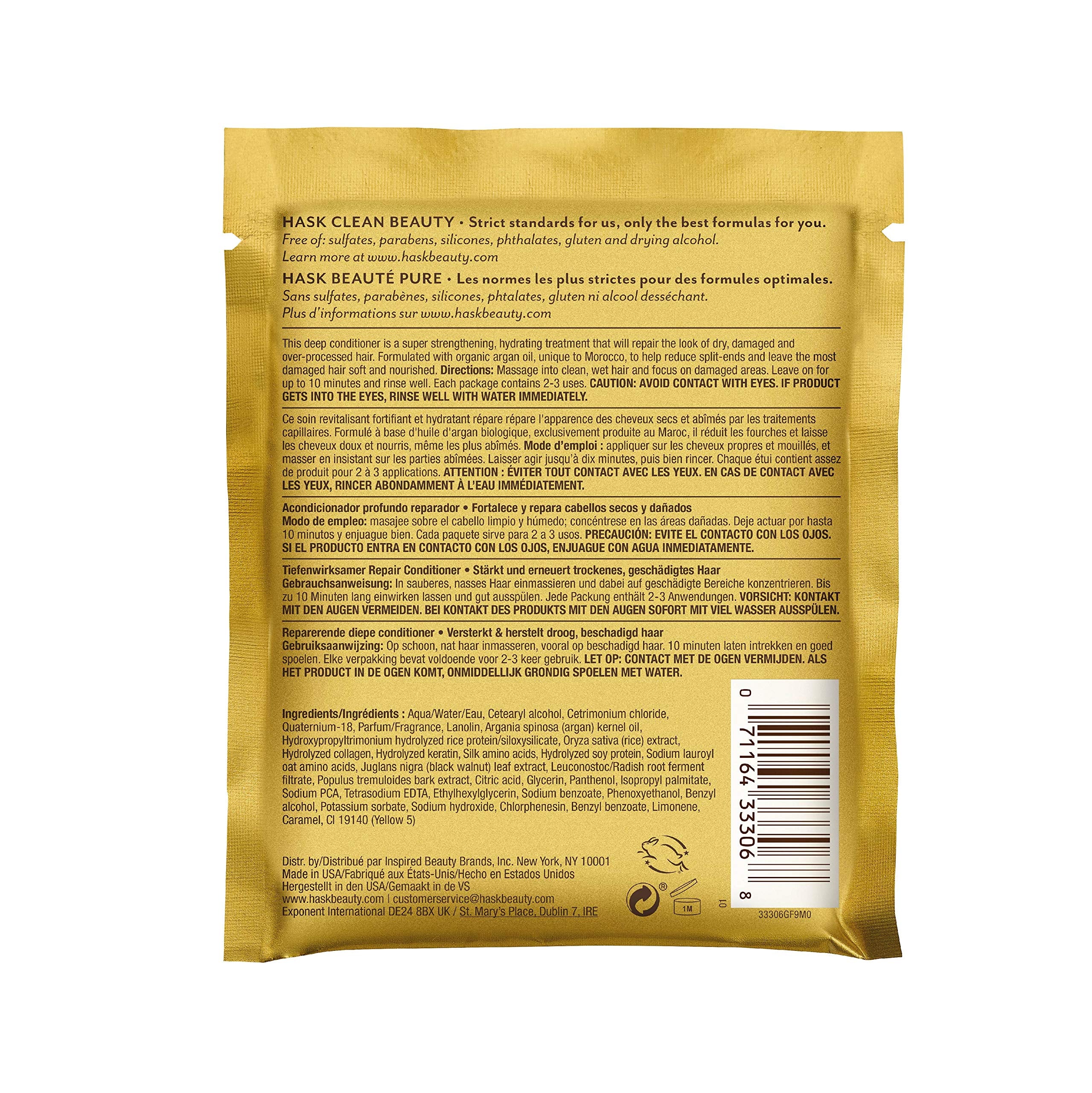 Hask Argan Oil From Morocco Repairing Deep Conditioner, Hair Treatment 1.75 oz (Pack of 10) - Image 2