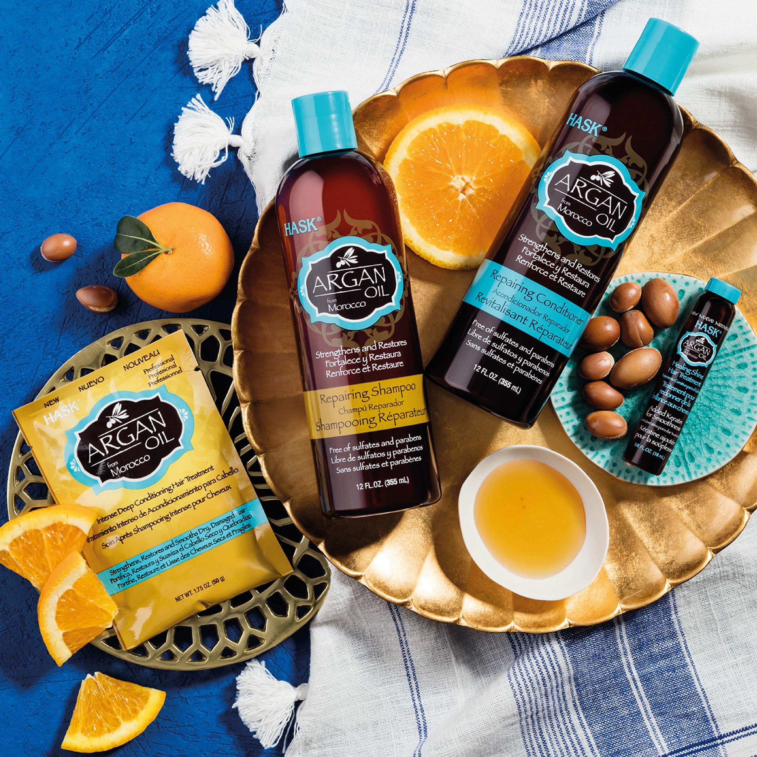 Hask Argan Oil From Morocco Repairing Deep Conditioner, Hair Treatment 1.75 oz (Pack of 10) - Image 5