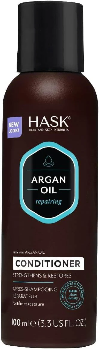 HASK Argan Oil Repairing Shampoo Conditioner Hair Travel Size Combo Set 3.3oz