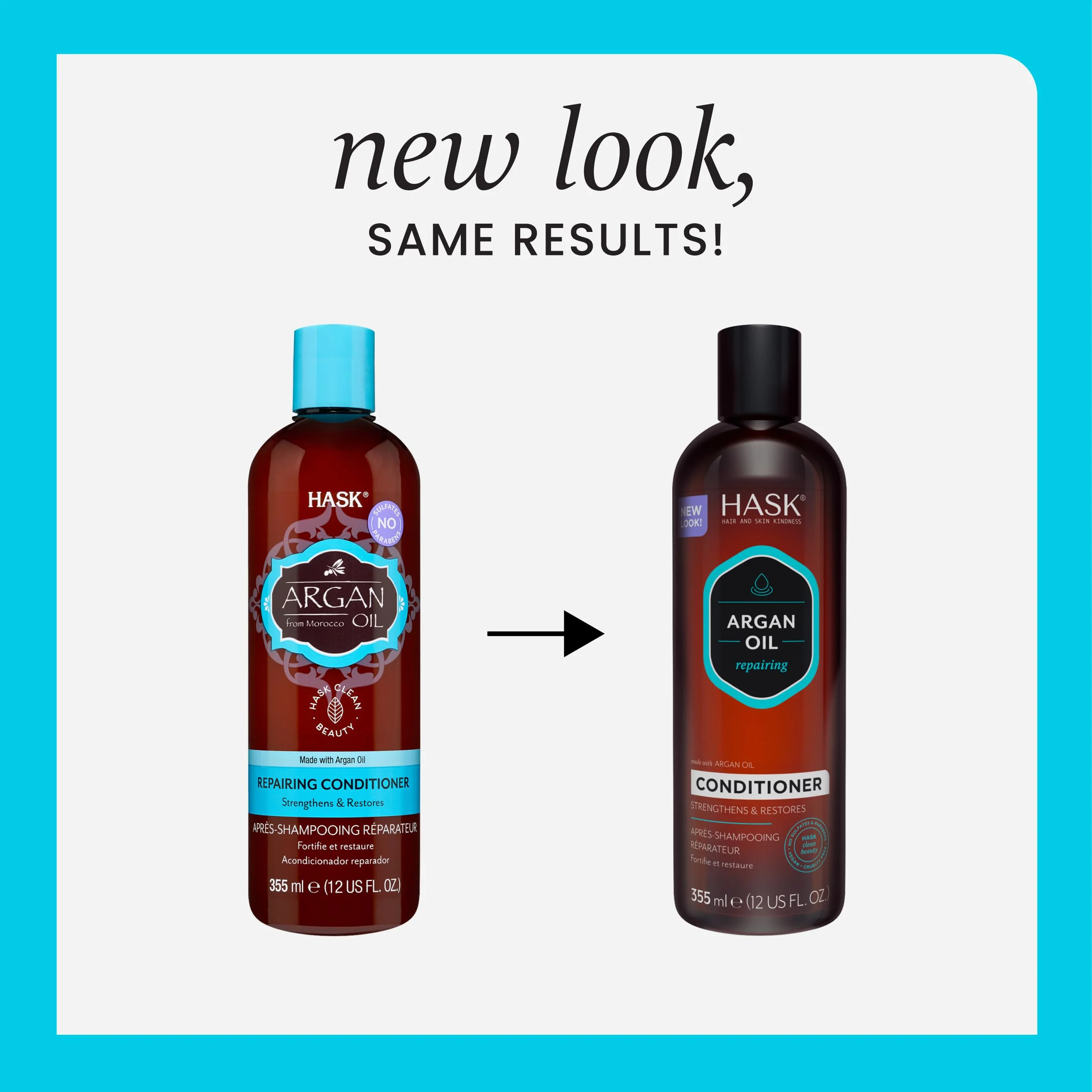HASK Argan Oil Repairing Shampoo Conditioner Hair Travel Size Combo Set 3.3oz - Image 2
