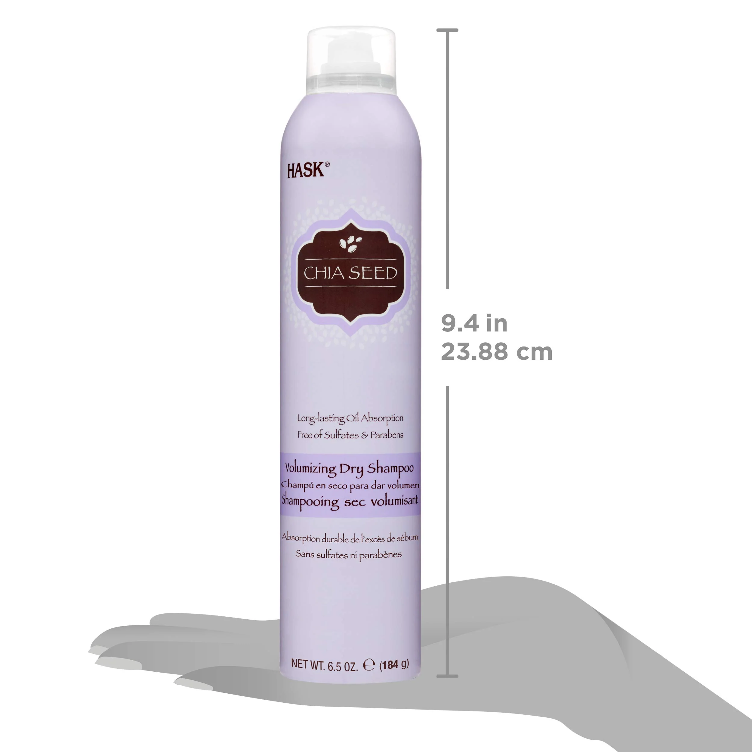 HASK Chia Seed Long-lasting Absorption Volumizing Dry Shampoo, 6.5 Oz - Image 5