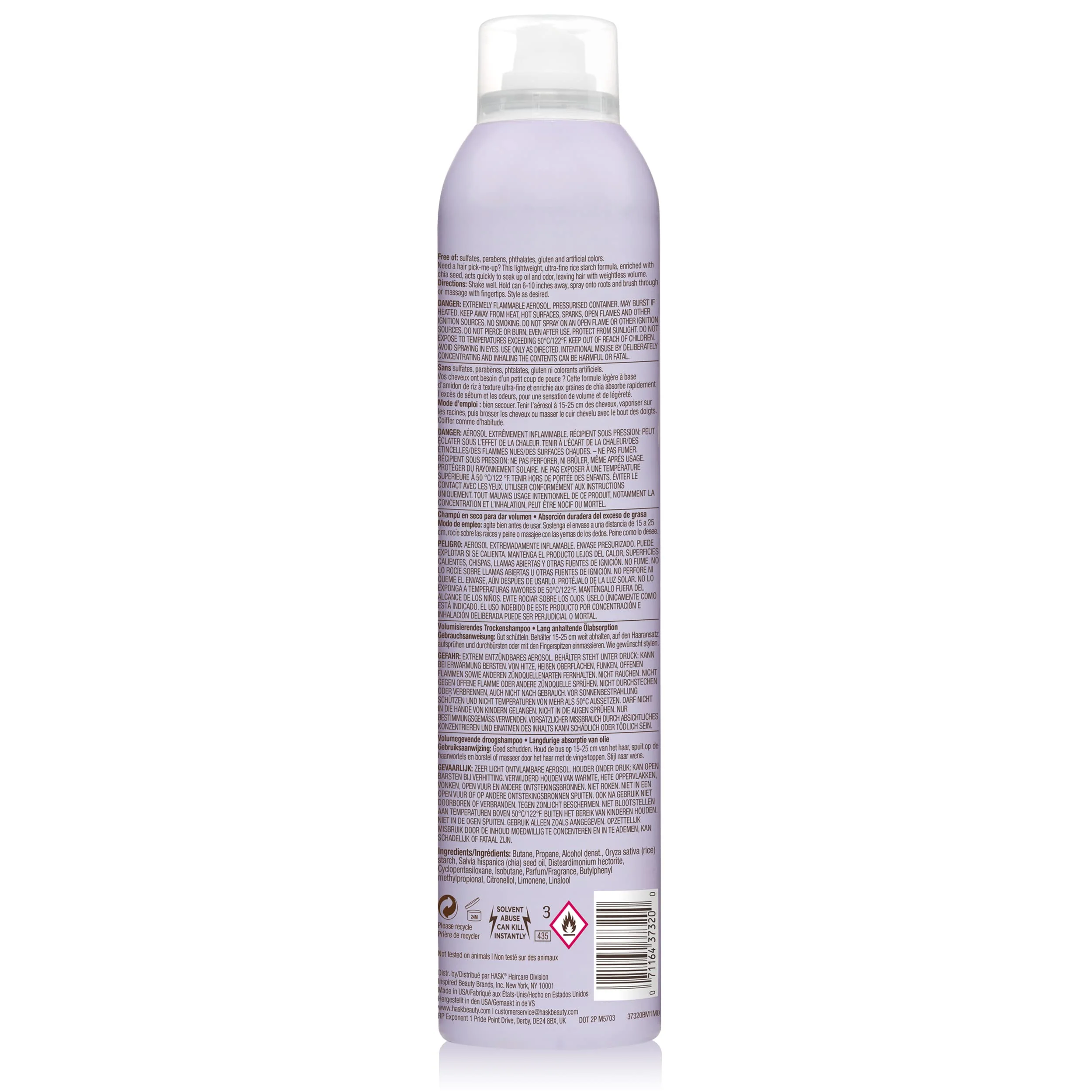 HASK Chia Seed Long-lasting Absorption Volumizing Dry Shampoo, 6.5 Oz - Image 6