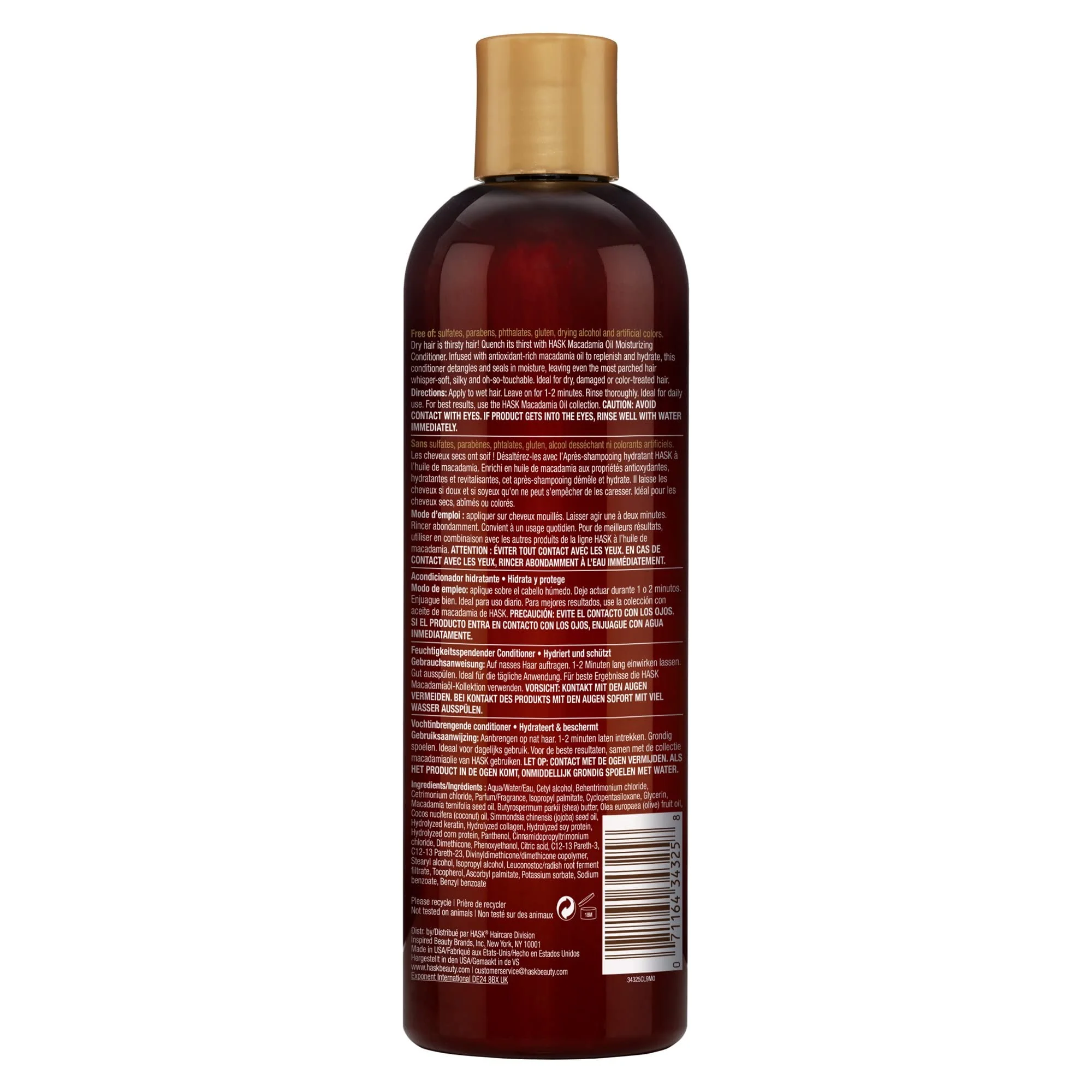 Hask Conditioner Macadamia Oil Moisturizing 12 Ounce (354ml) (3 Pack) - Image 2