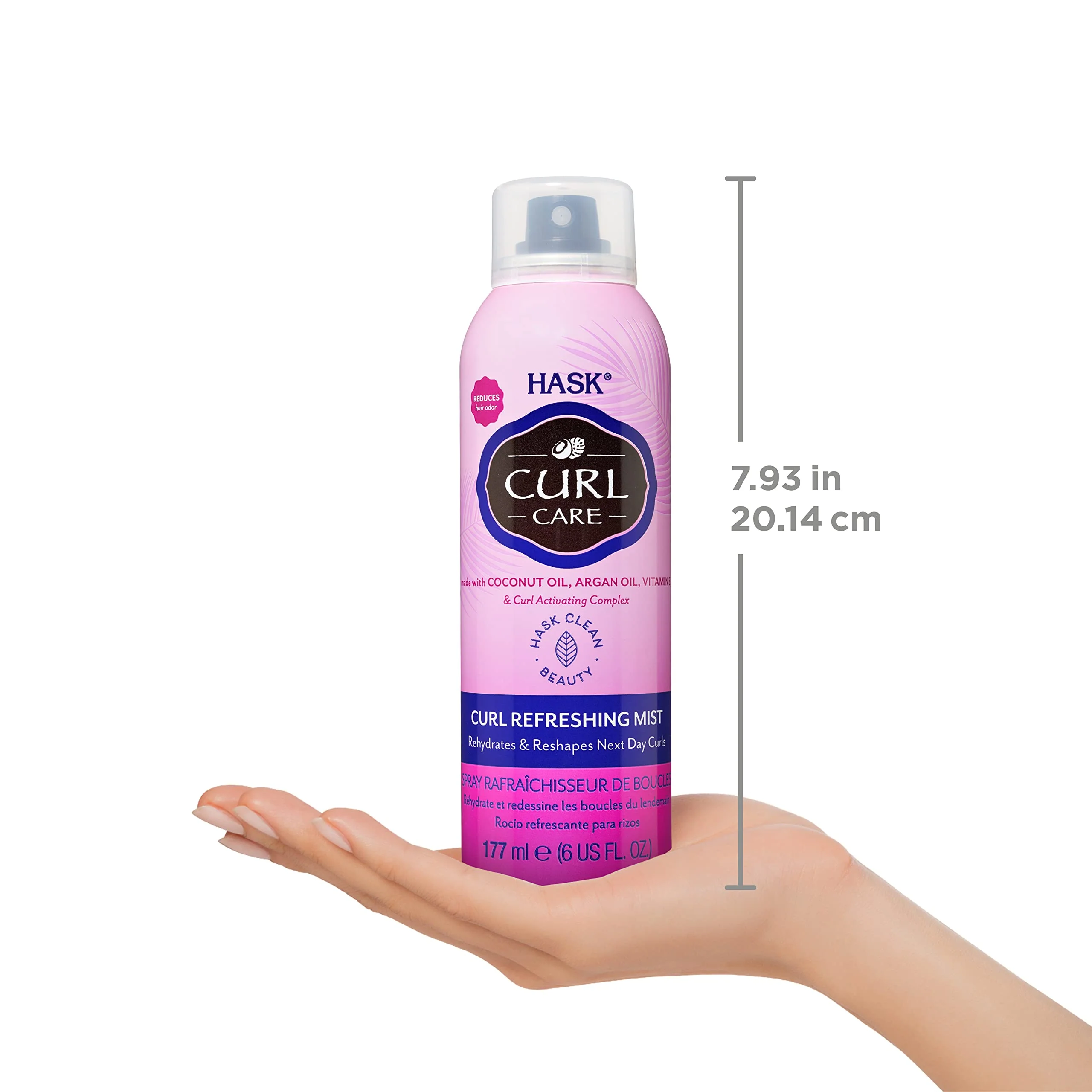 HASK CURL CARE Curl Refreshing Mist for curly hair, color safe, gluten free, sulfate free, paraben free - Image 7