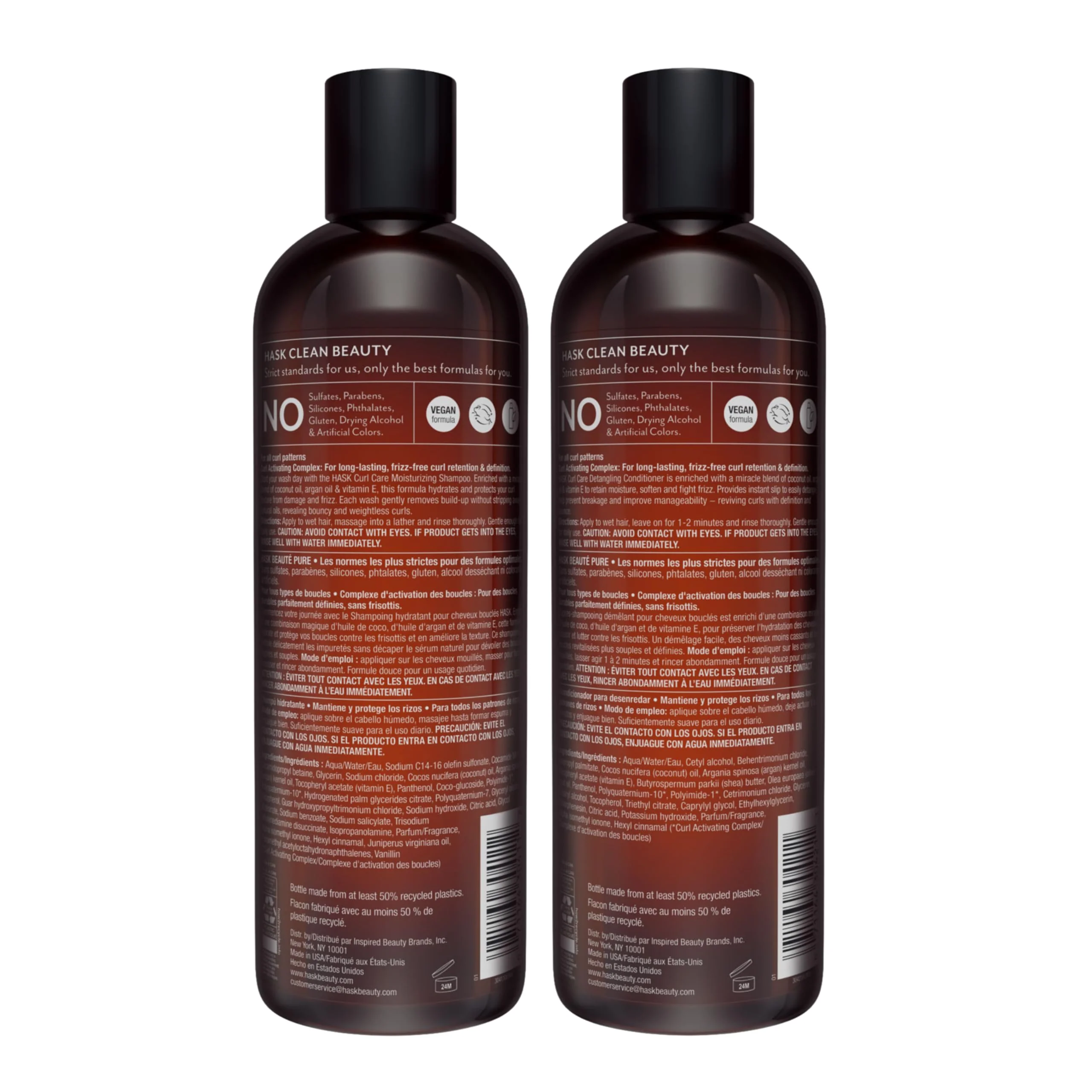 HASK Curl Care Shampoo + Conditioner Set with Coconut and Argan Oil | For Curly Hair, Sulfate-Free, Paraben-Free, Gluten-Free, Vegan, Cruelty-Free, Color Safe | 12oz each - Image 8