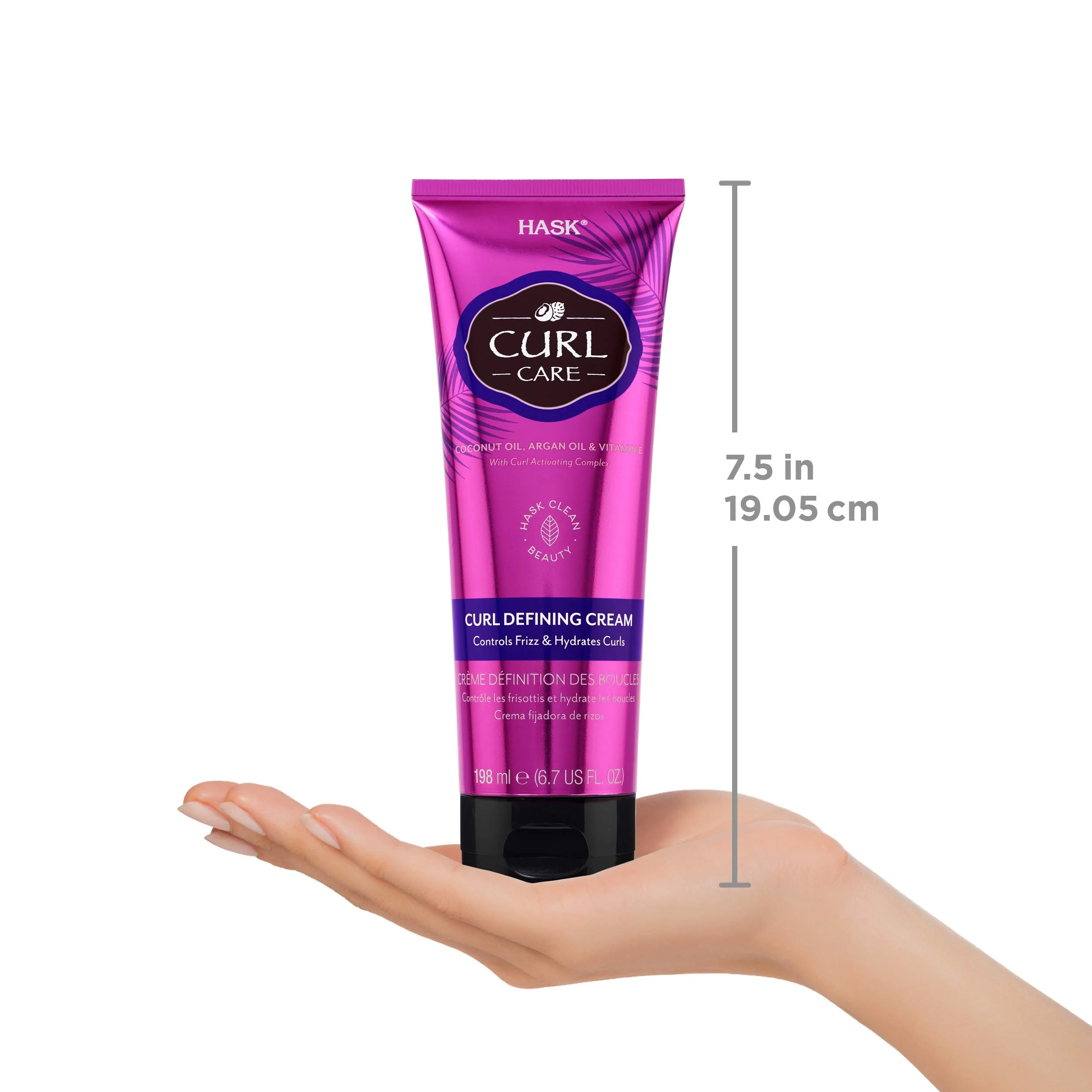 HASK Hair Cream - Curl Care Defining Cream 2 Piece Bundle, vegan, cruelty-free, color safe, free from gluten, sulfates, and parabens - Image 4