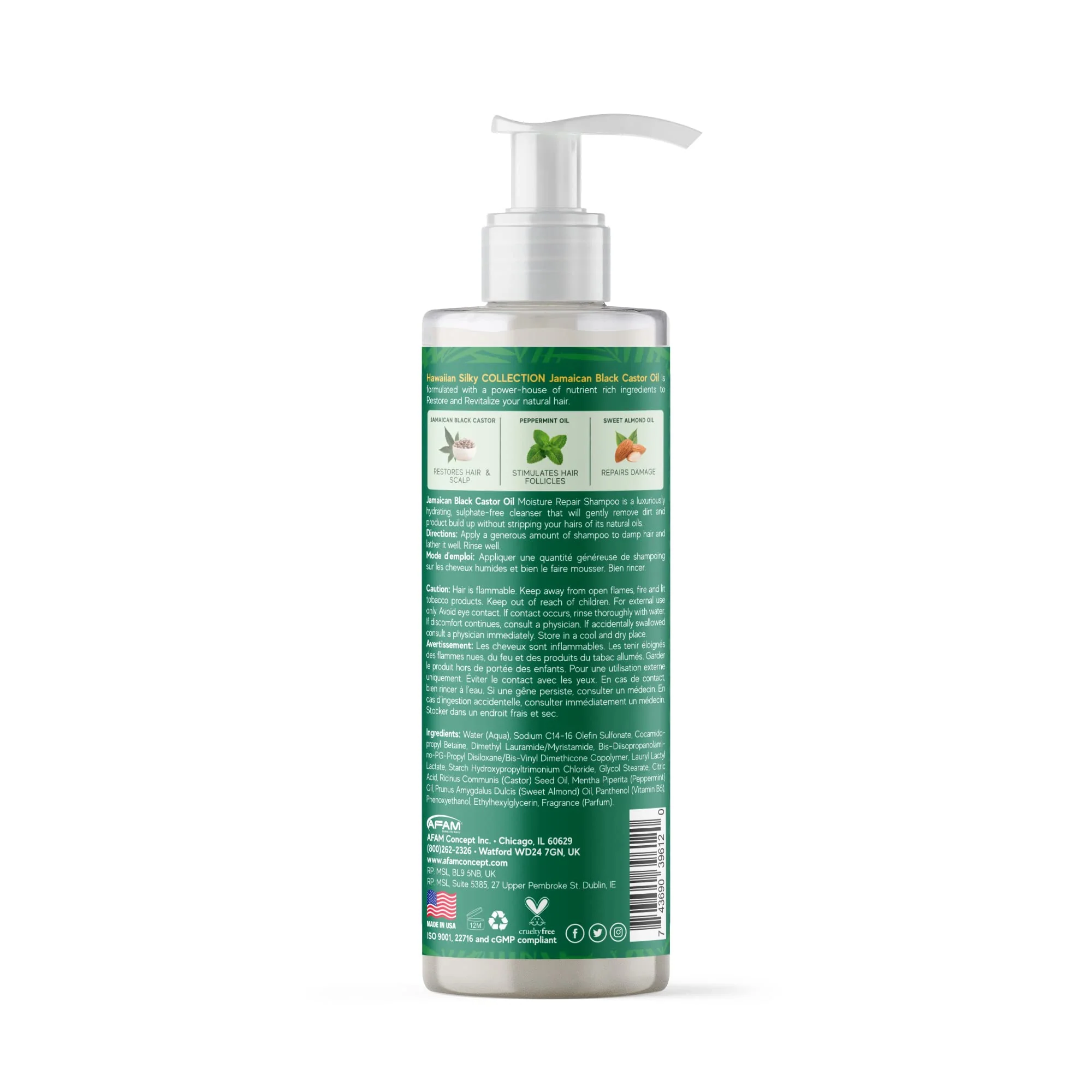 Hawaiian Silky Jamaican Black Castor Oil Collection Moisture Repair Shampoo - Image 2