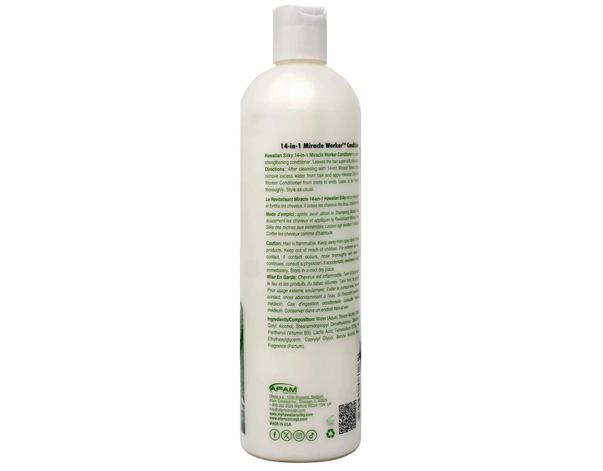 Hawaiian Silky Miracle Worker 14-in-1 Shampoo & Conditioner Bundle, Hydrating & Strengthening Hair Care Set, 16 fl oz Each - Image 6