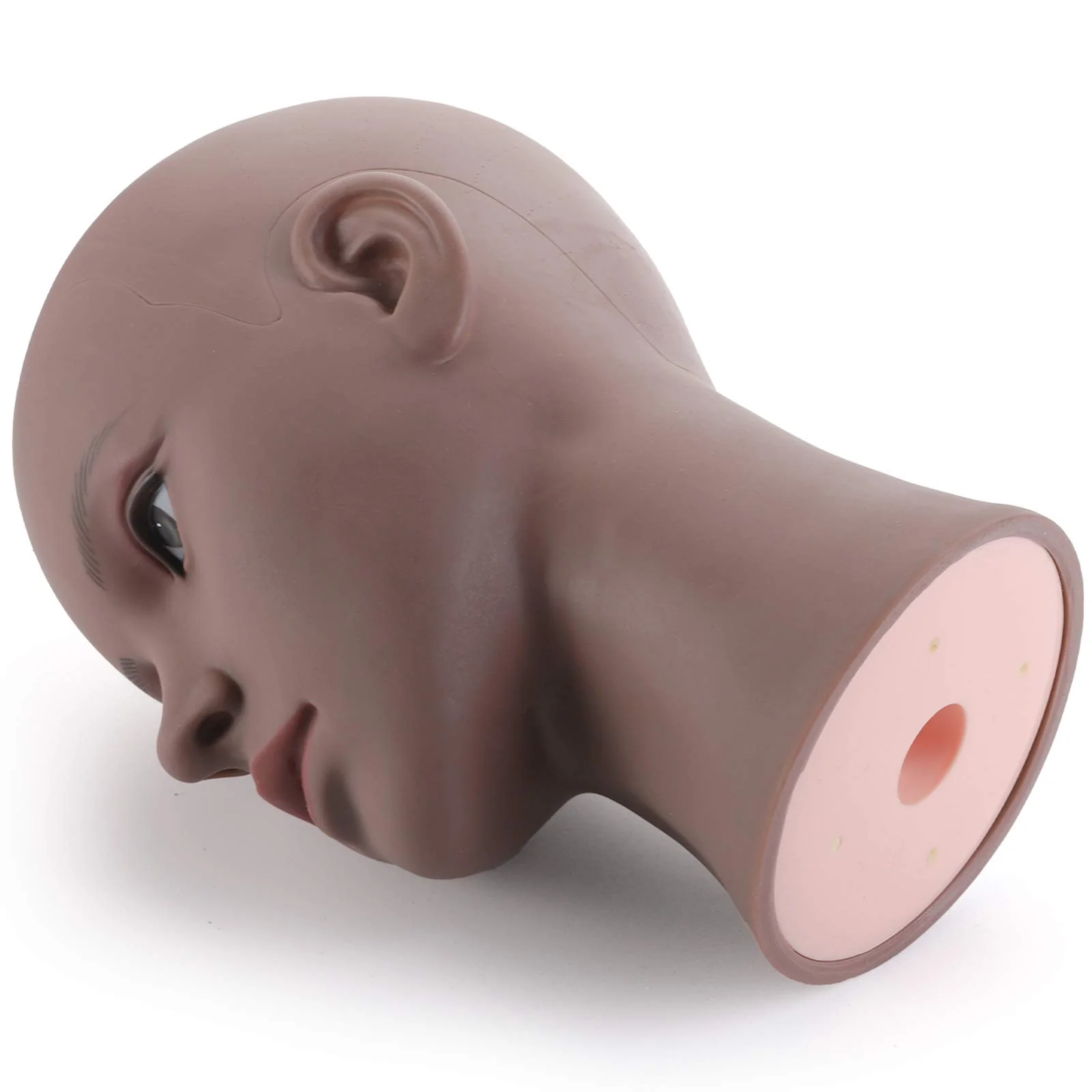 Hedume Afro American Mannequin Head with Clamp, Bald Manikin head, Mannequin Head for Wigs, Hat, Glasses Display - Image 2