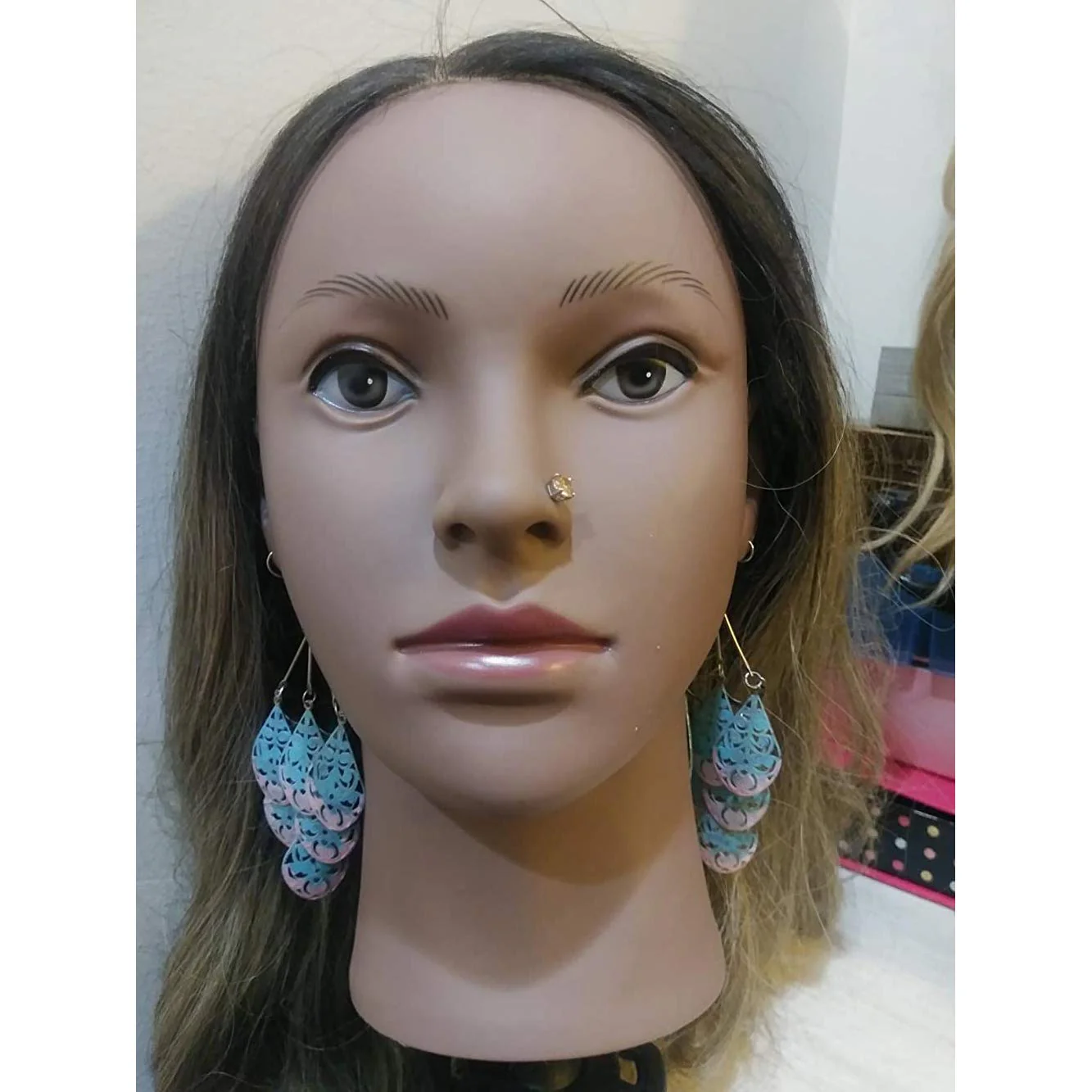 Hedume Afro American Mannequin Head with Clamp, Bald Manikin head, Mannequin Head for Wigs, Hat, Glasses Display - Image 6