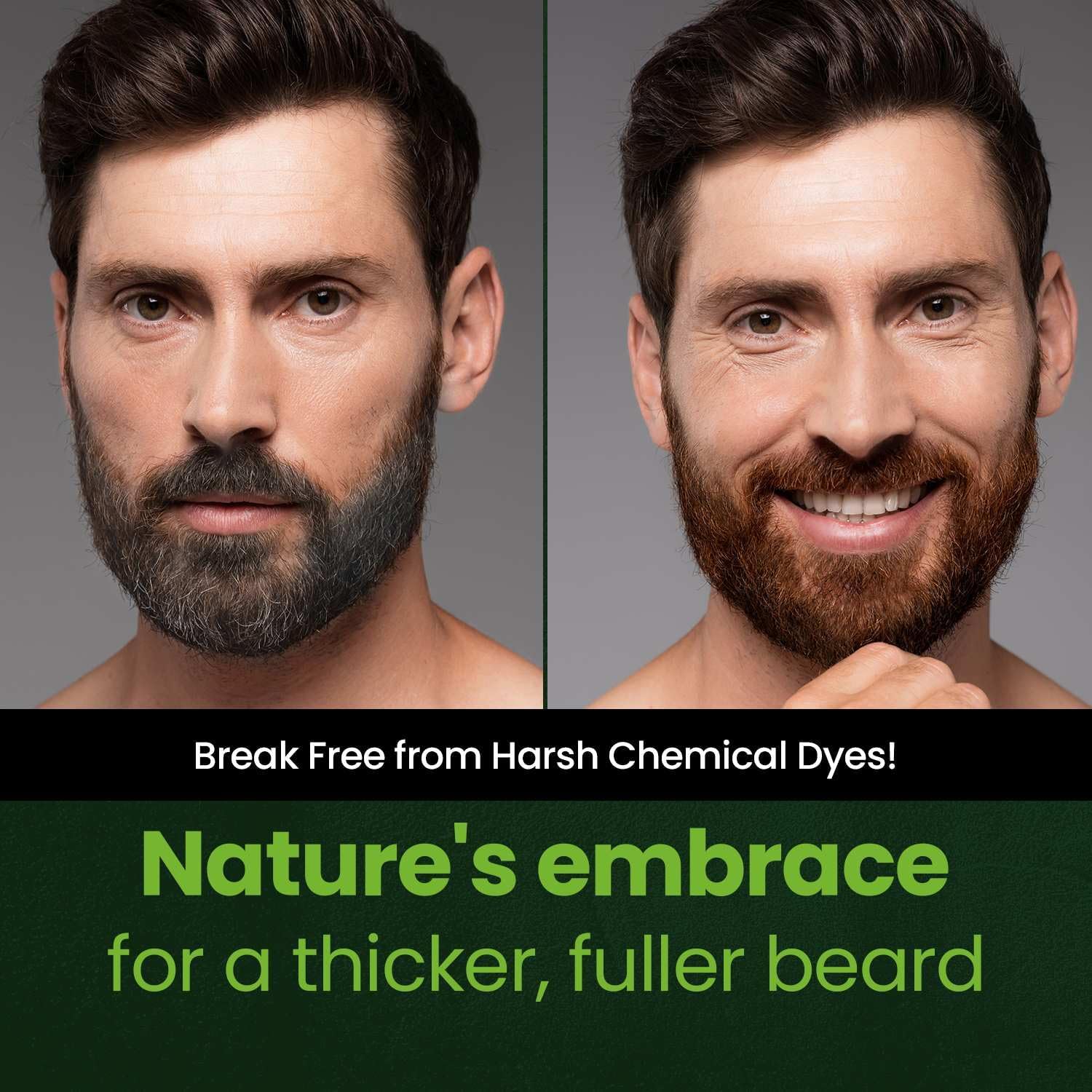 Herb For Men Mustache & Beard Dye (Nature Black, 1 Pack), PPD-Free Ammonia-Free, Vegan with Natural Ingredients, Gentle for Sensitive Skin, No Skin Irritation - Image 6