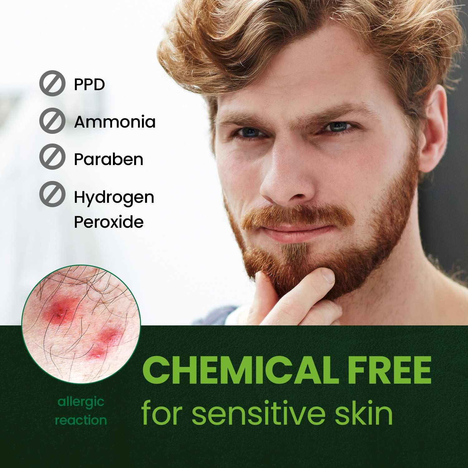 Herb For Men Mustache & Beard Dye (Soft Black, 1 Pack), PPD-Free Ammonia-Free, Vegan with Natural Ingredients, Gentle for Sensitive Skin, No Skin Irritation - Image 3