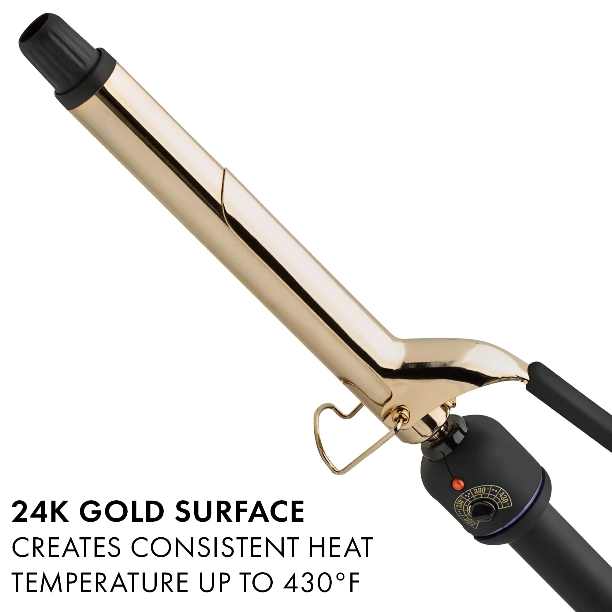 Hot Tools Pro Artist 24K Gold Extra Long Curling Iron | Long Lasting, Defined Curls (1 in) - Image 3