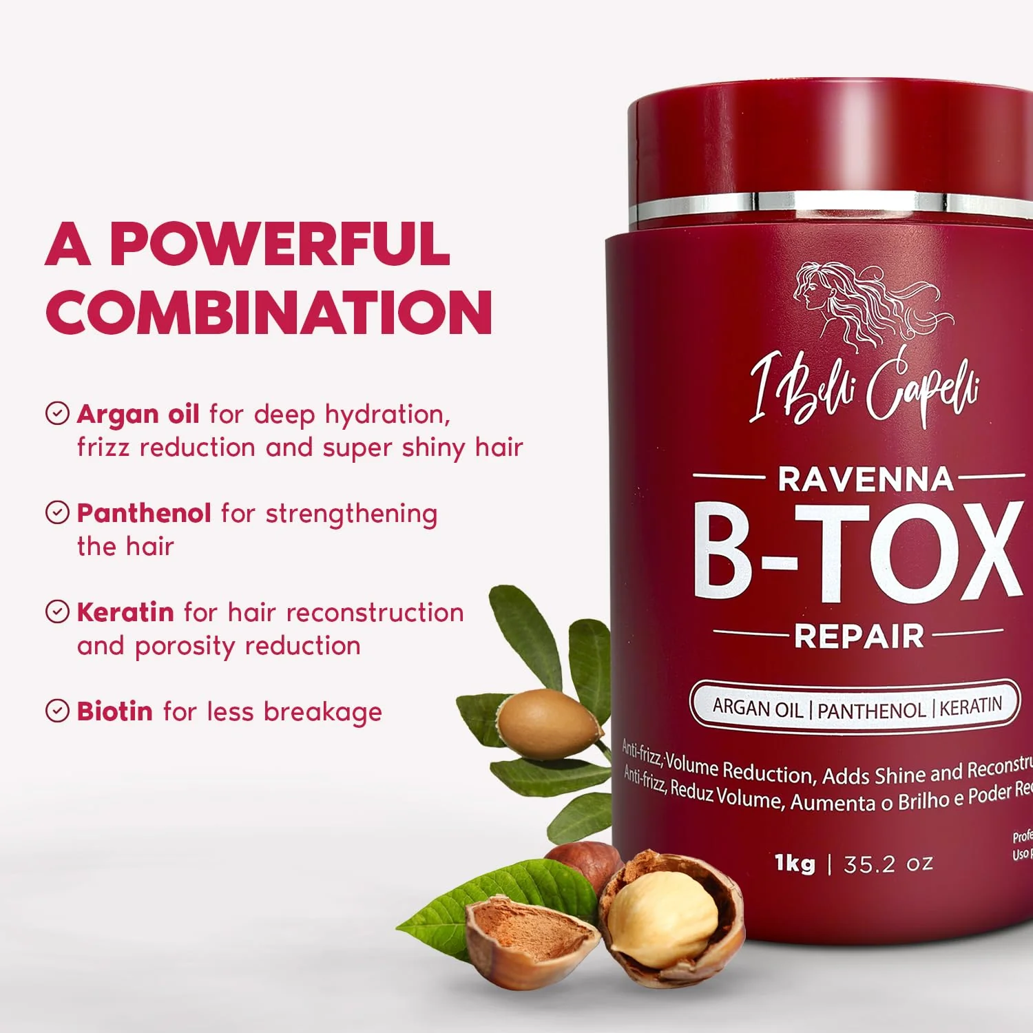 I Belli Capelli Ravenna Repair Hair B-tox, 35.2 oz (1kg) - Image 4