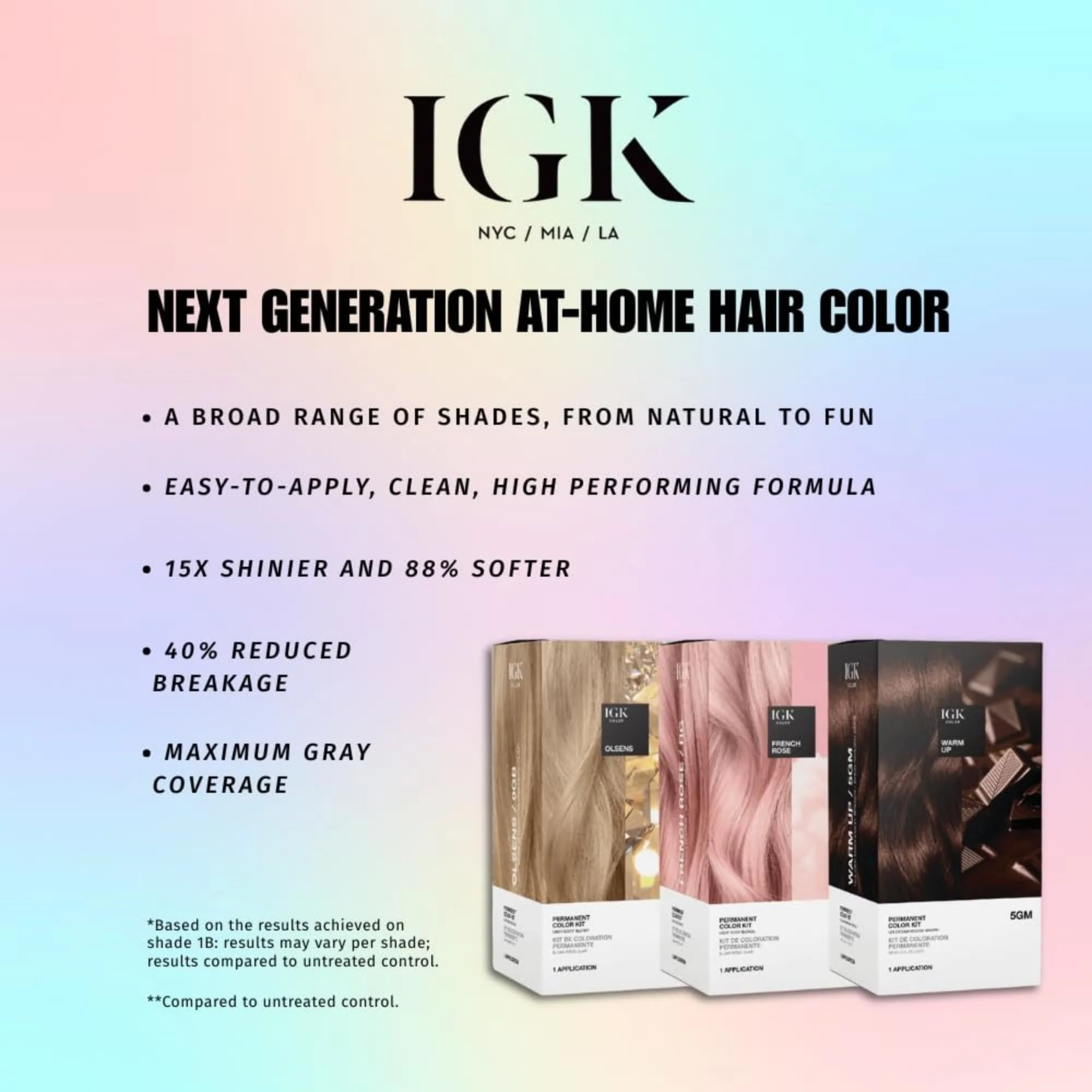 IGK Permanent Hair Color Kit | 5N Back To Brown Natural Brown | Salon-Quality Permanent Hair Dye | 100% Gray Hair Coverage | Ammonia-Free Color for Shinier, Softer Hair - Image 8
