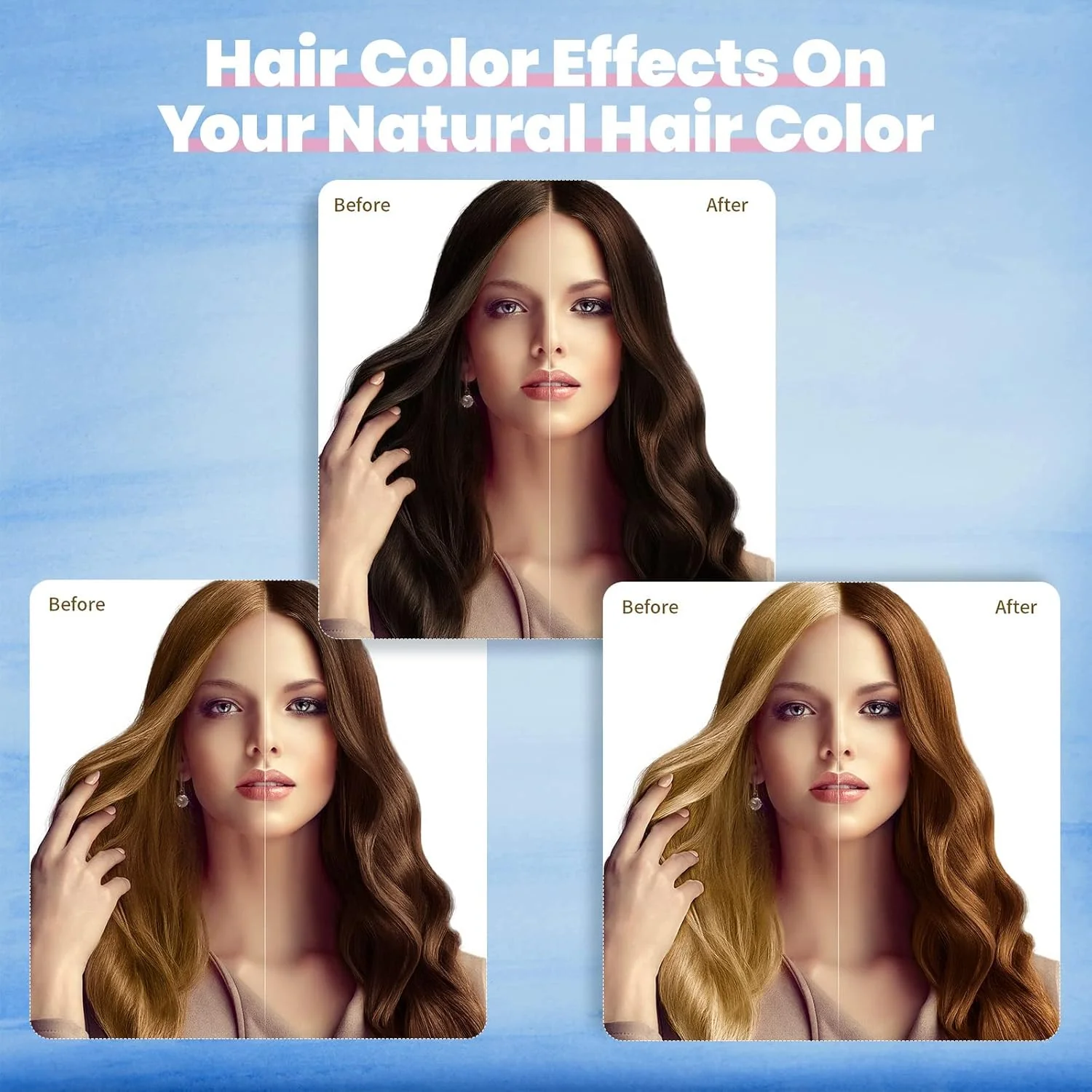 IIIMEIDU Dark Brown Hair Dye Shampoo for Gray Hair, 3 in 1 Herbal Ingredients Natural Shampoo Hair Dye for Women Men, Grey Coverage 500ml - Image 2