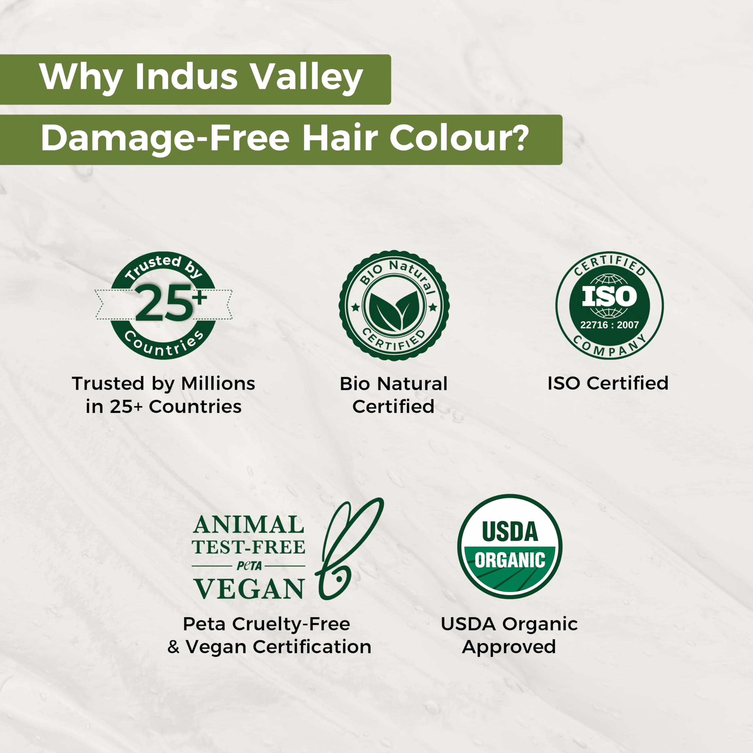Indus Valley Natural Organic Damage Free Gel Hair Color | Organic Hair Dye, Ammonia Free, Vegan & Cruelty Free | Up to 100% Gray Coverage, Long Lasting Results |Dark Brown 3.0 (20gram+200ml) - Image 4