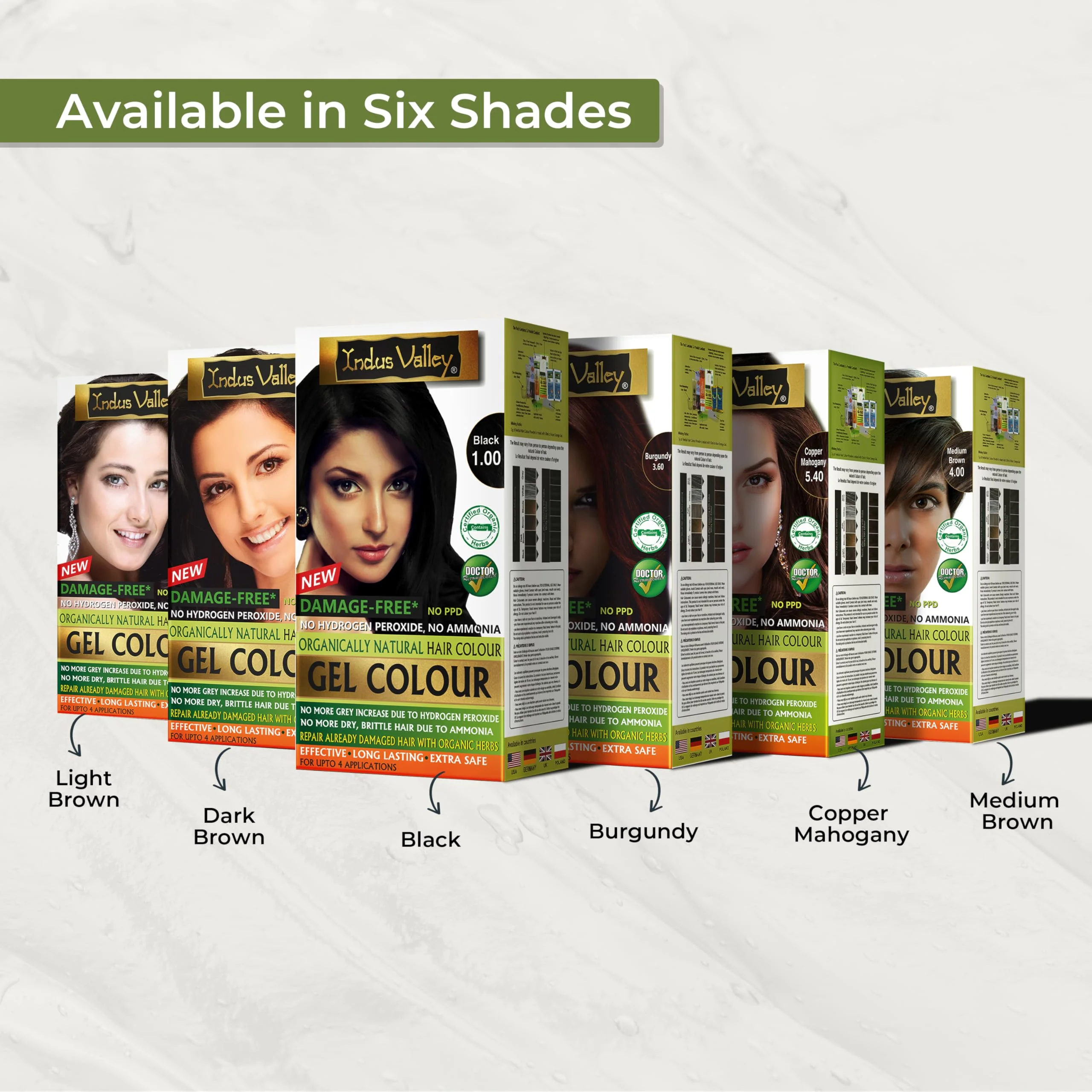 Indus Valley Natural Organic Damage Free Gel Hair Color | Organic Hair Dye, Ammonia Free, Vegan & Cruelty Free | Up to 100% Gray Coverage, Long Lasting Results |Dark Brown 3.0 (20gram+200ml) - Image 9